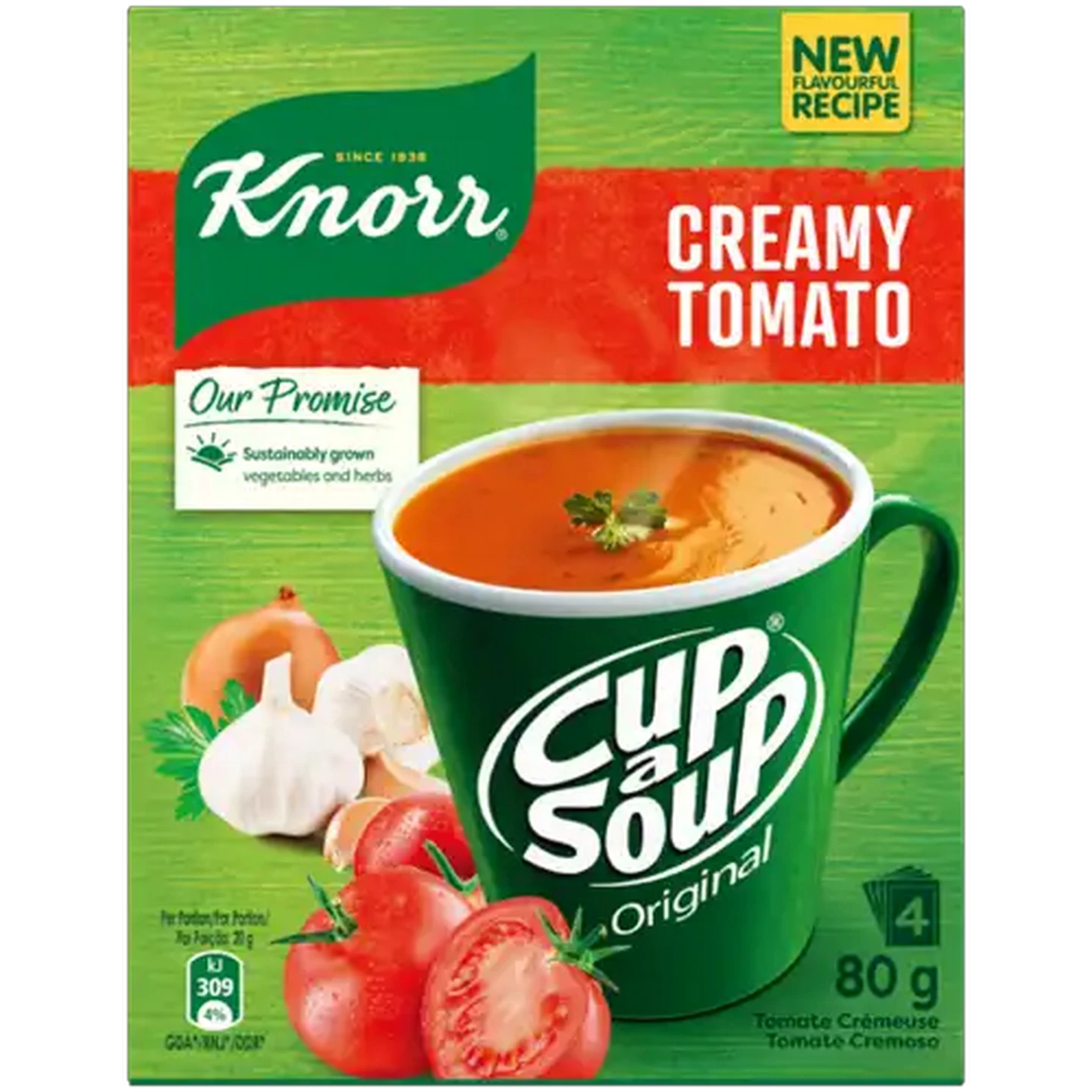 Image of Knorr Cup-a-Soup Creamy Tomato Instant Soup 4 x 20g