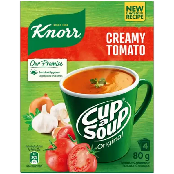 Knorr Cup-a-Soup Creamy Tomato Instant Soup 4 x 20g