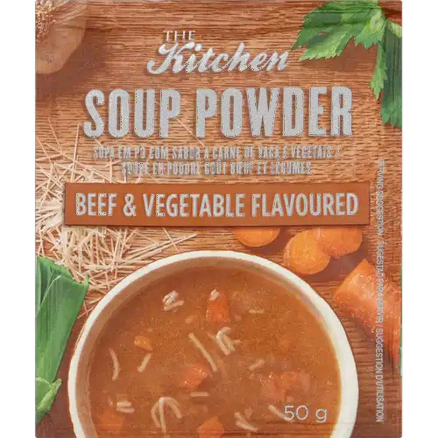 Image of The Kitchen Soup Powder Beef & Vegatable Flavoured 50g