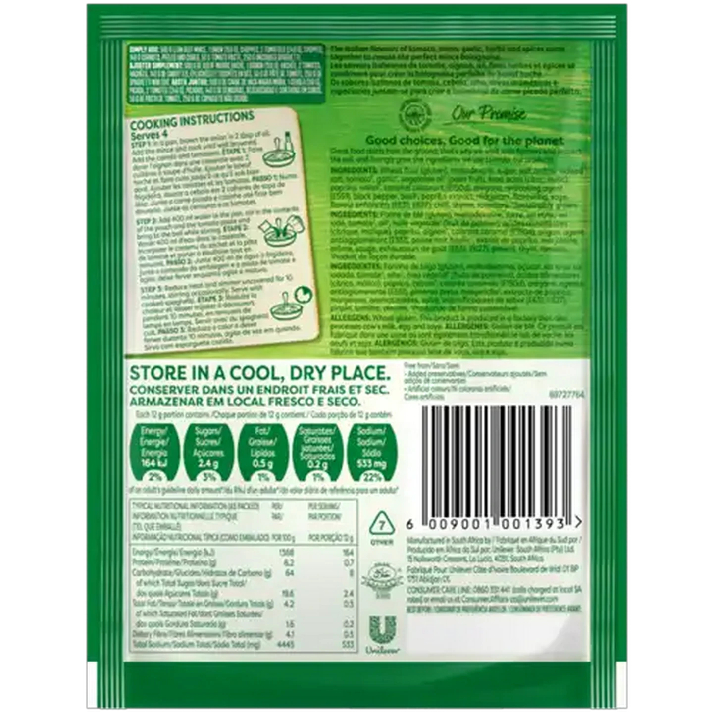 Image of Knorr Spaghetti Bolognaise Dry Cook-in-Sauce 48g