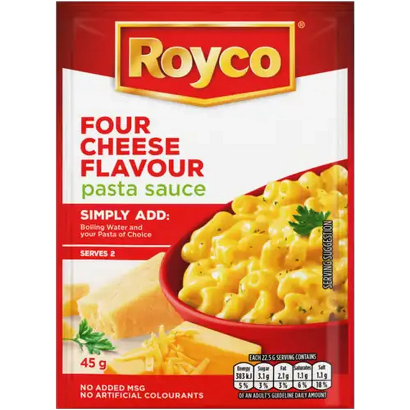 Image of Royco Four Cheese Flavour Pasta Sauce 45g