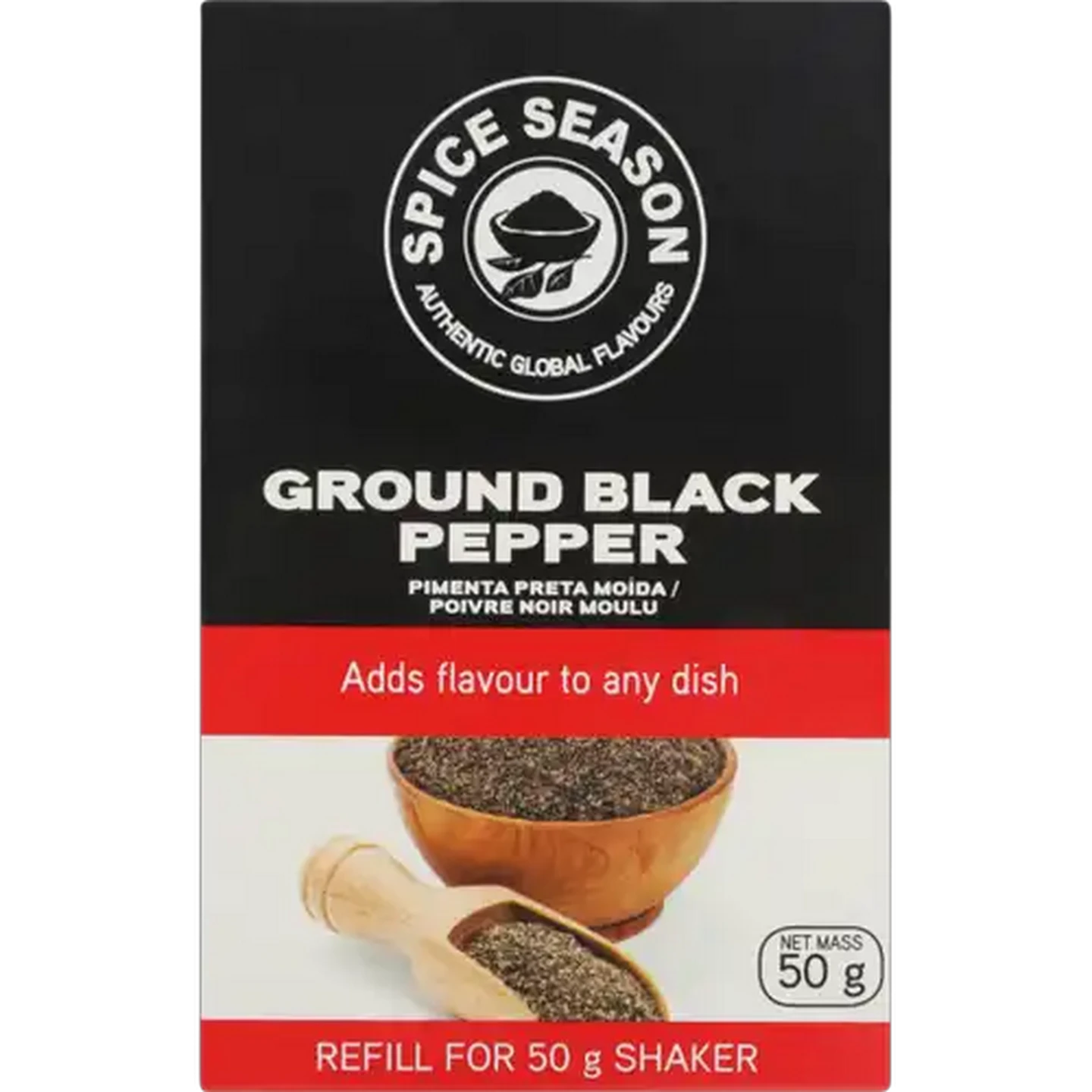 Image of Spice Season Refill Ground Black Pepper Spice 50g