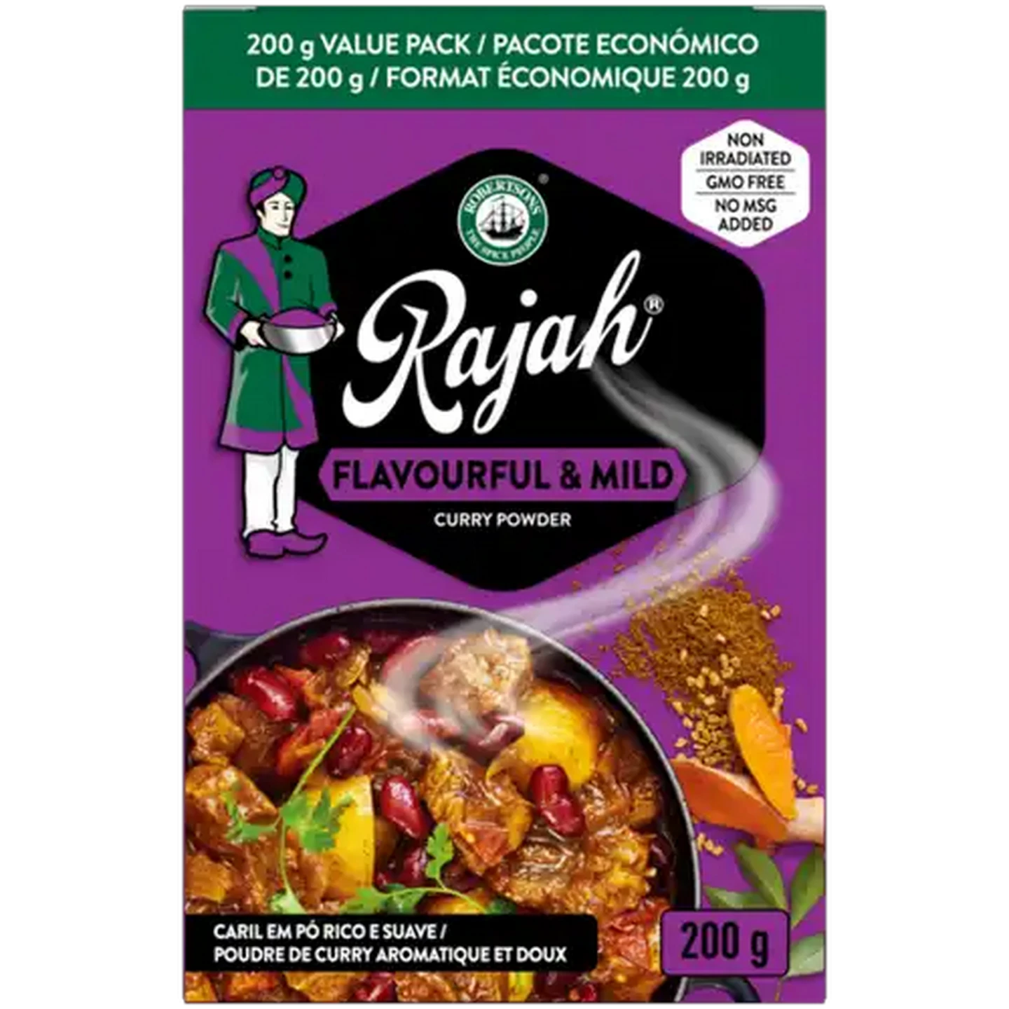 Image of Rajah Flavourful & Mild Curry Powder Value Pack 200g