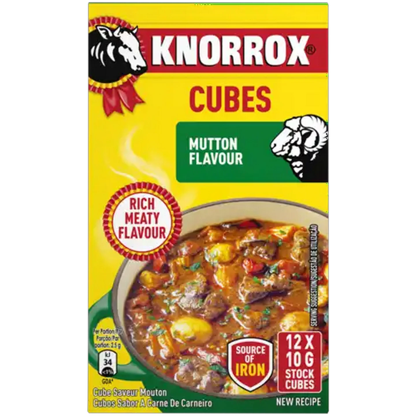 Image of Knorrox Mutton Flavoured Stock Cubes 12 x 10g