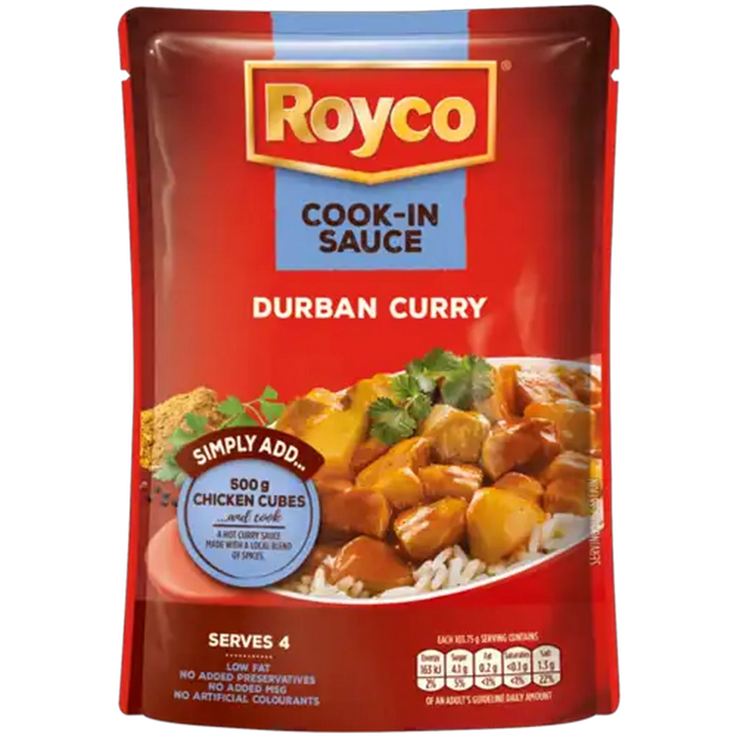 Image of Royco Durban Curry Cook-In Sauce 415g