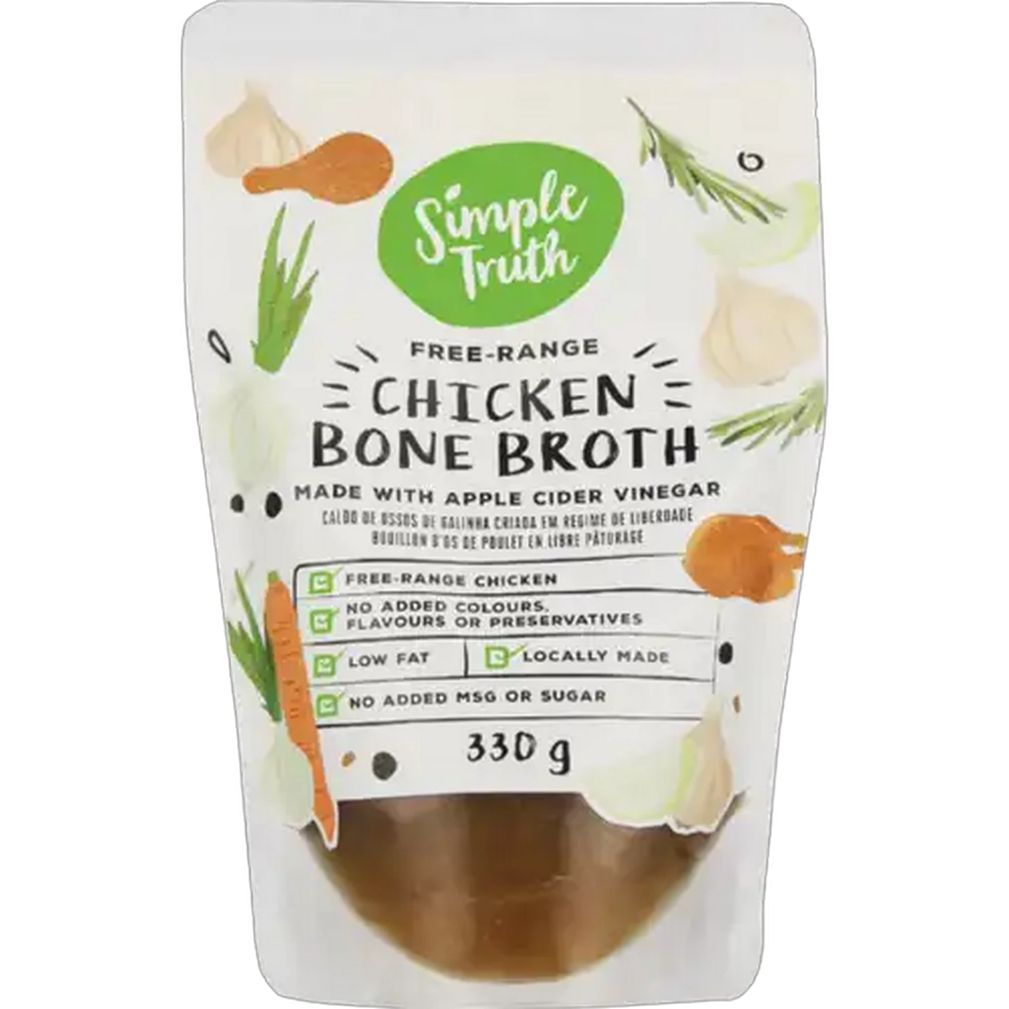 Image of Simple Truth Free-Range Chicken Bone Broth Made With Apple Cider Vinegar 330g