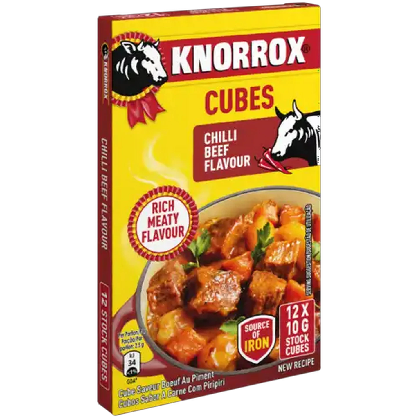 Image of Knorrox Chilli Beef Flavoured Stock Cubes 12 x 10g