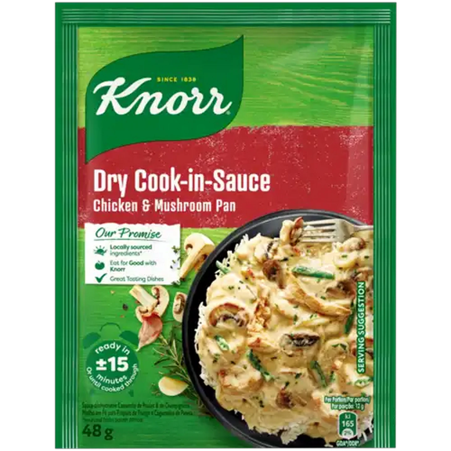 Image of Knorr Chicken & Mushroom Pan Dry Cook-in-Sauce 48g
