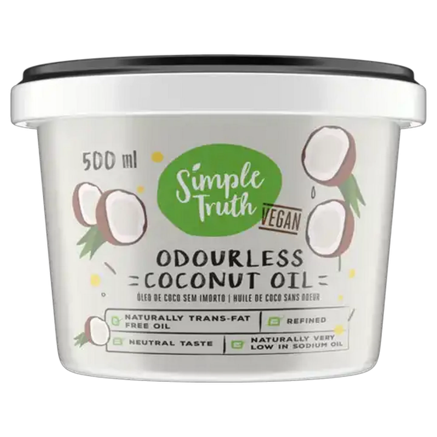 Image of Simple Truth Vegan Odourless Coconut Oil 500ml
