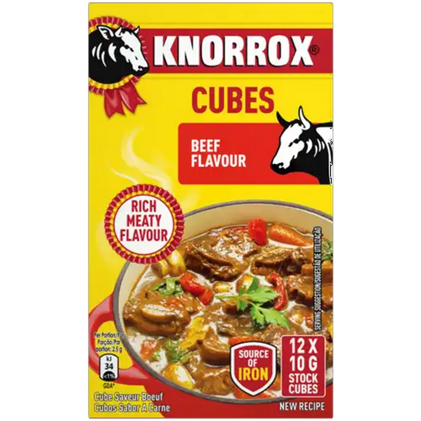 Image of Knorrox Beef Flavoured Stock Cubes 12 x 10g