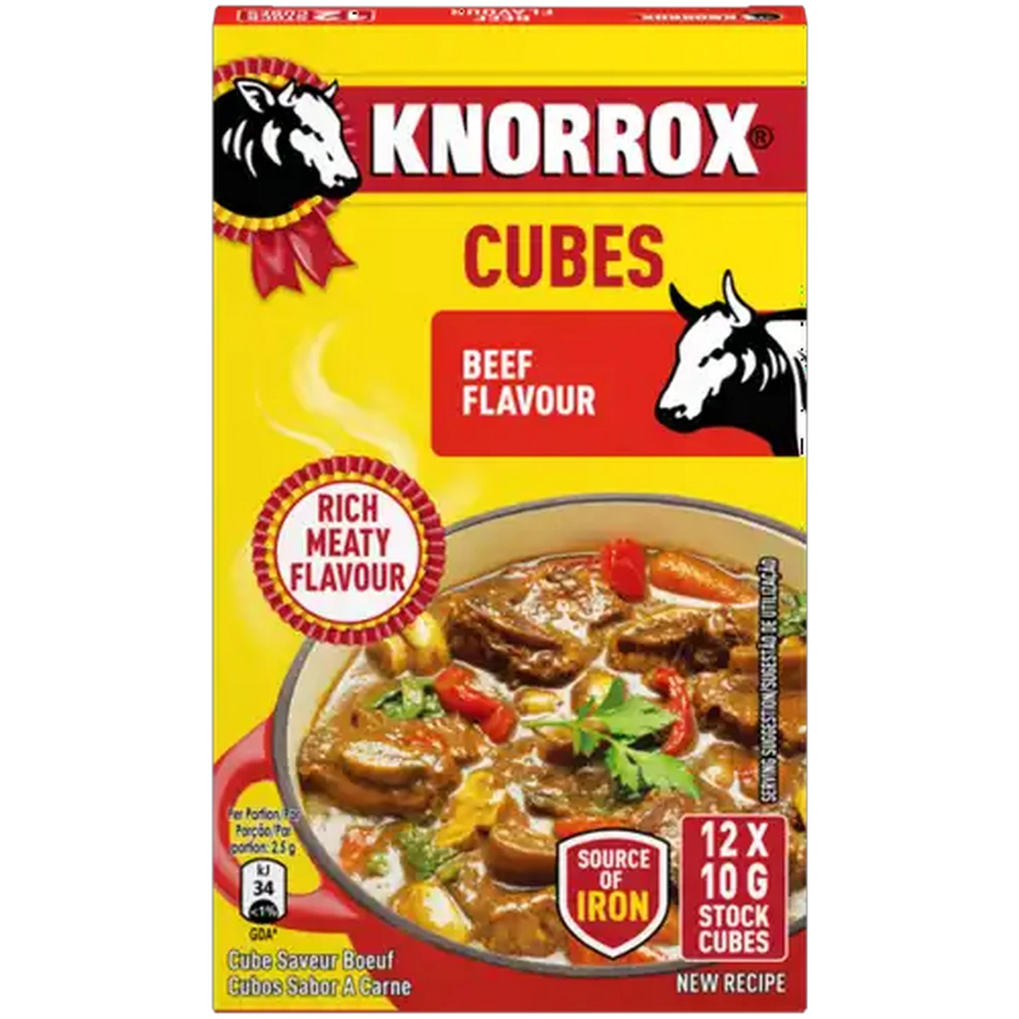 Image of Knorrox Beef Flavoured Stock Cubes 12 x 10g