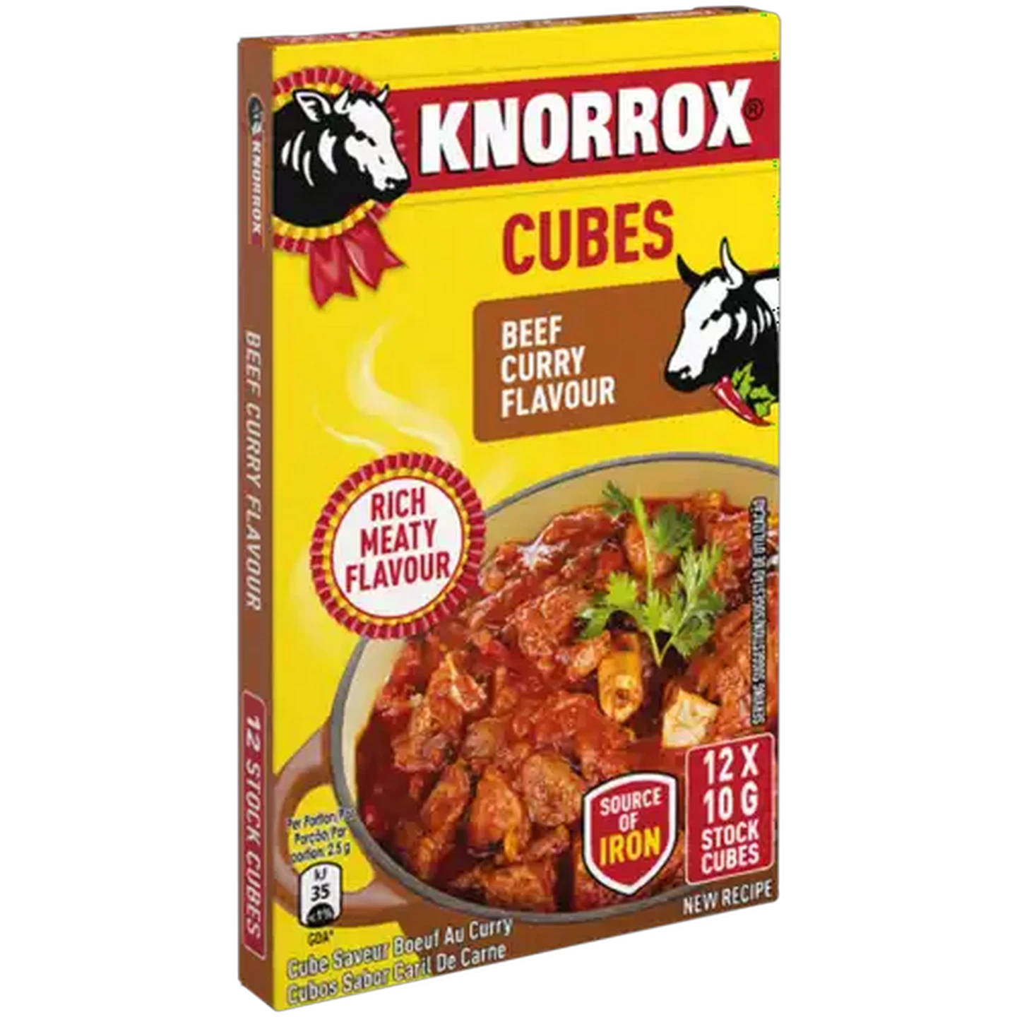 Image of Knorrox Beef Curry Flavoured Stock Cubes 12 x 10g