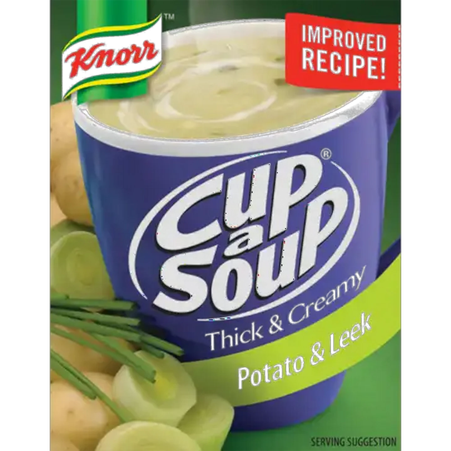 Image of Knorr Cup-A-Soup Thick & Creamy Potato & Leek Instant Soup Packets 3 x 31g