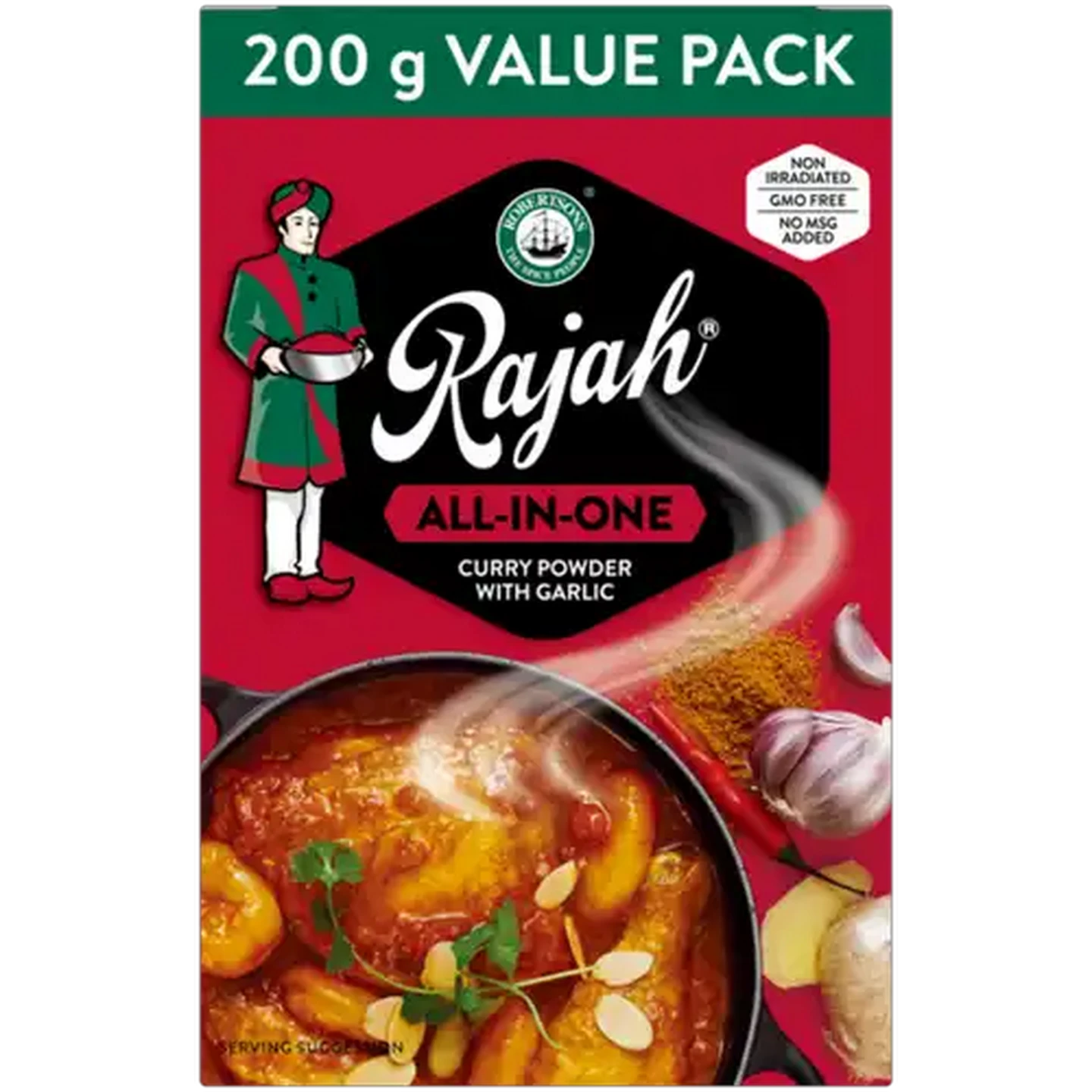 Image of Rajah All-In-One Curry Powder With Garlic Value Pack 200g