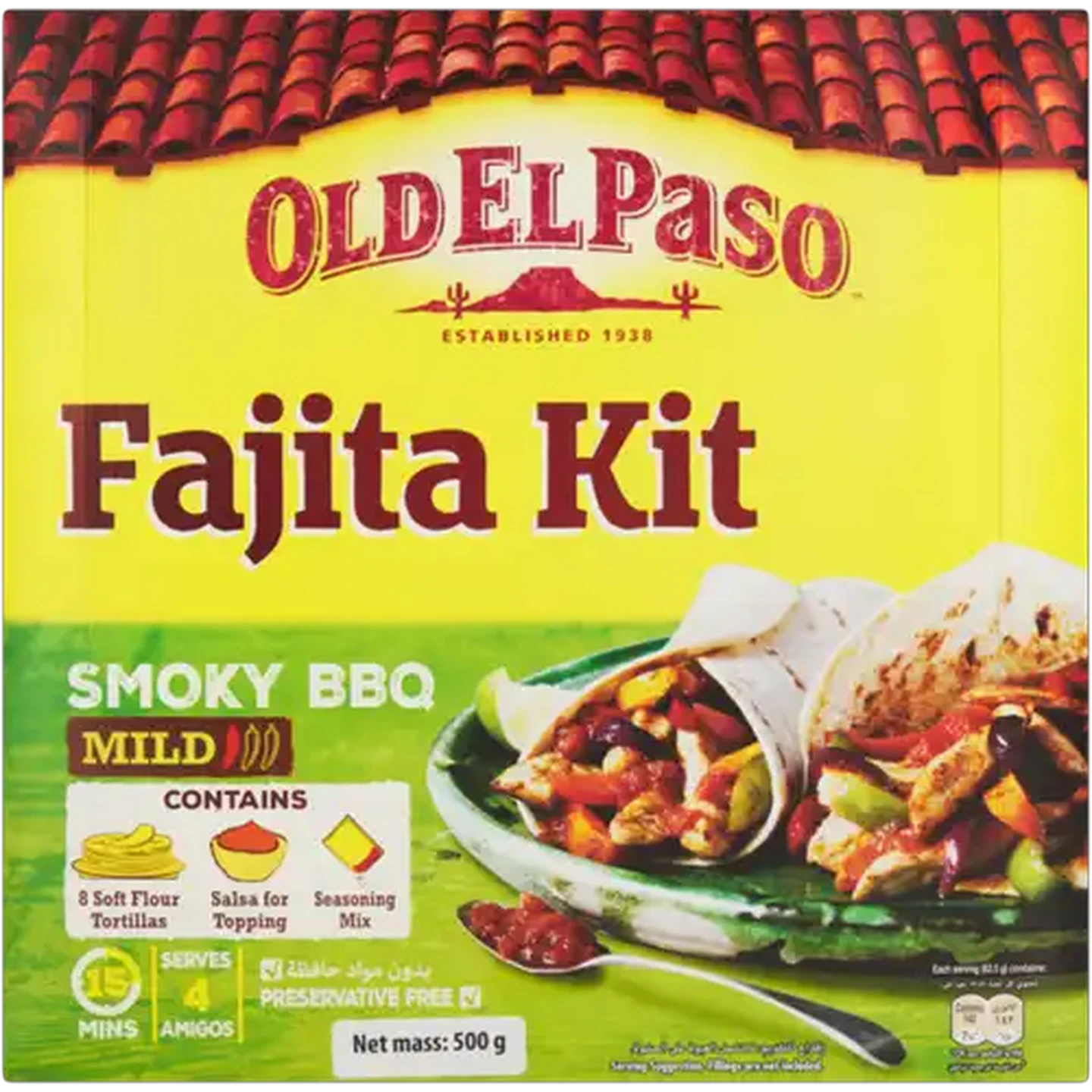 Image of Old El Paso Mild Smoky BBQ Fajita Kit 500g