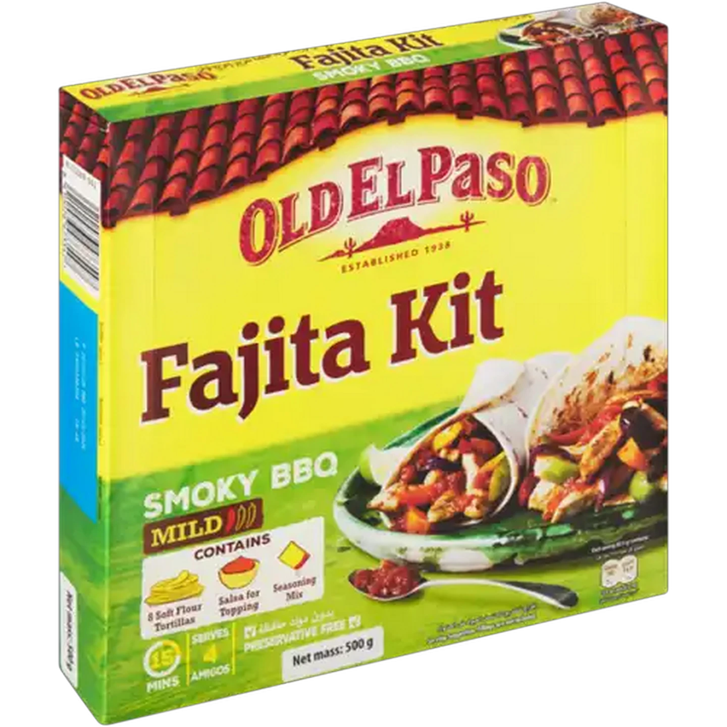 Image of Old El Paso Mild Smoky BBQ Fajita Kit 500g