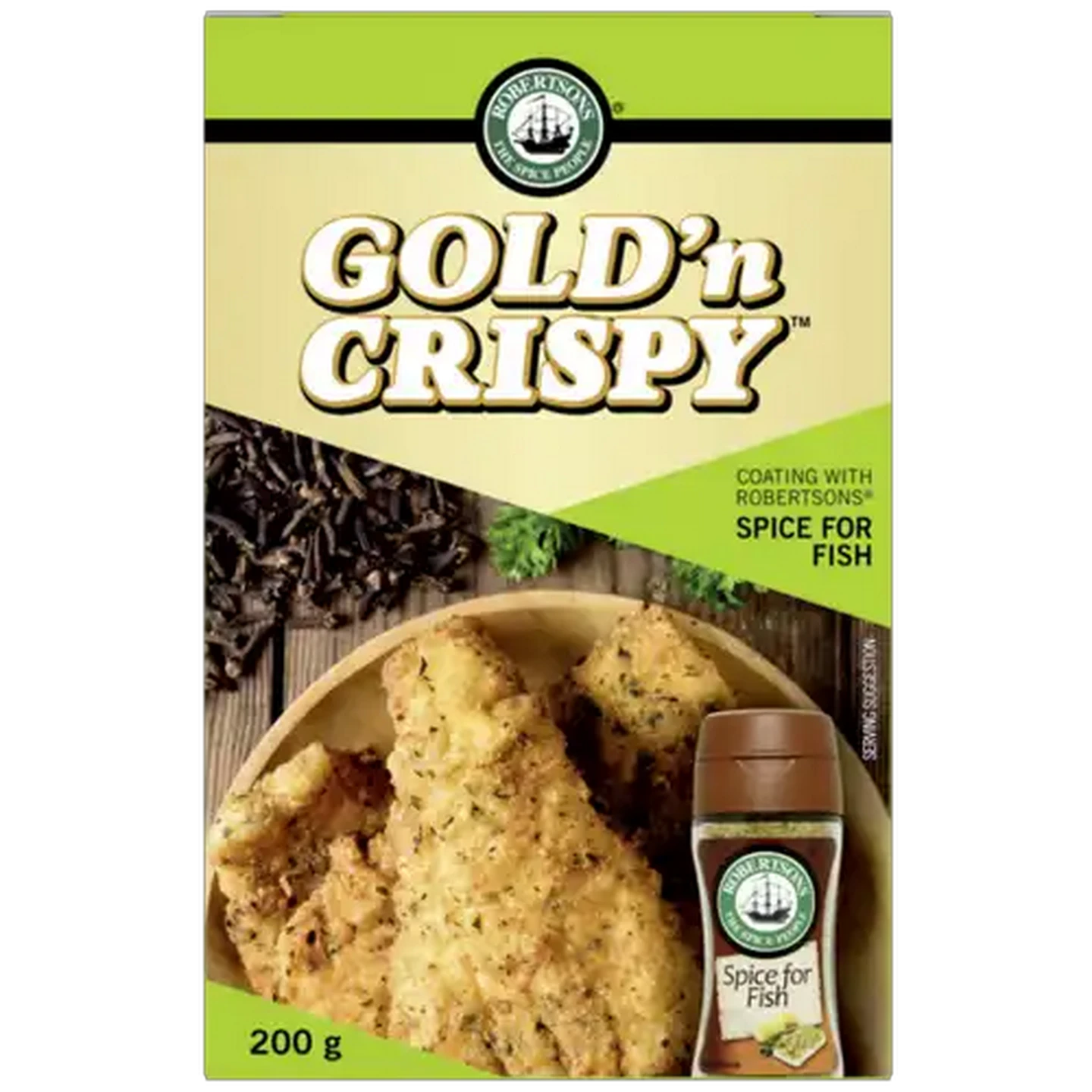 Image of Robertsons Gold n Crispy Fish Coating with Robertsons Spice For Fish Seasoning 200g