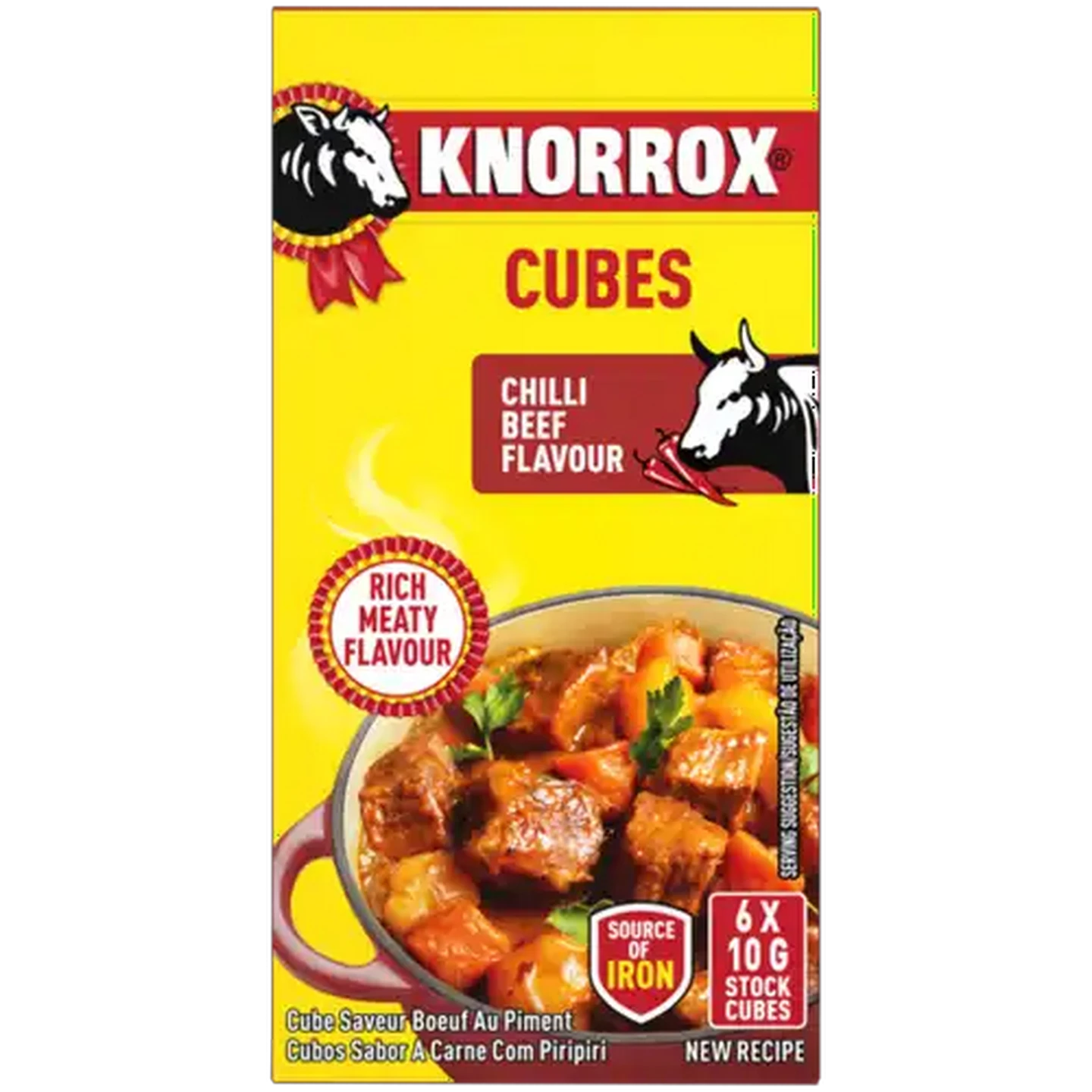 Image of Knorrox Chilli Beef Flavoured Stock Cubes 6 x 10g