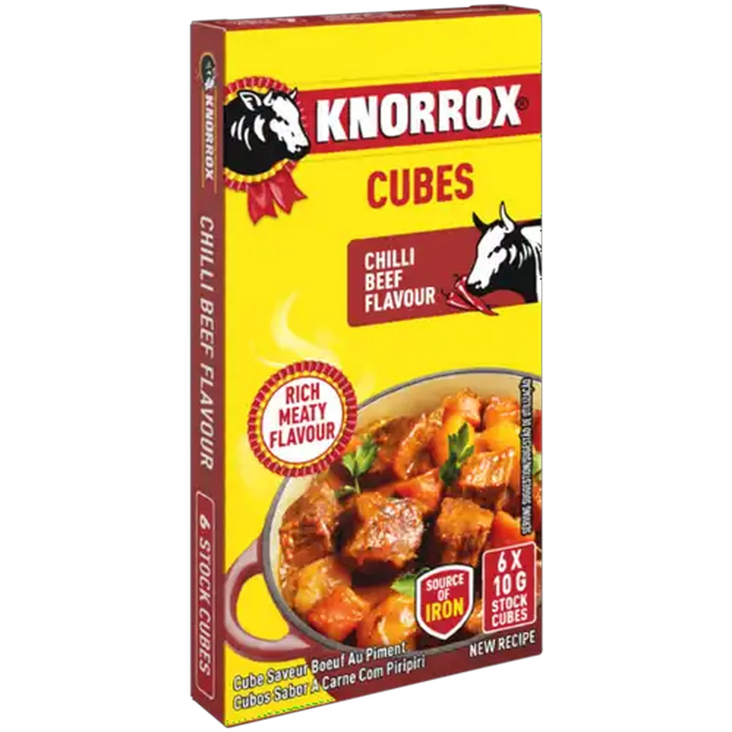 Image of Knorrox Chilli Beef Flavoured Stock Cubes 6 x 10g