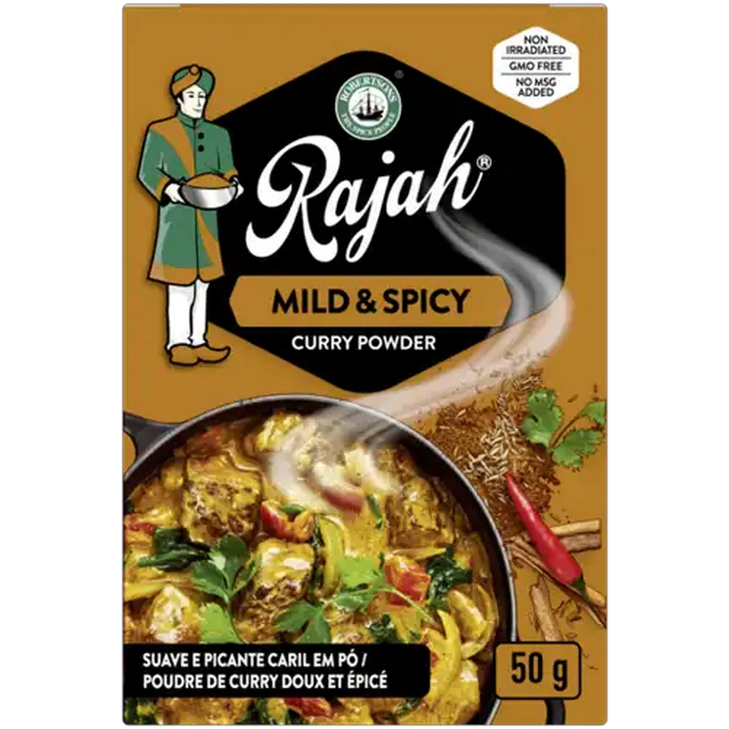 Image of Rajah Mild & Spicy Curry Powder Box 50g