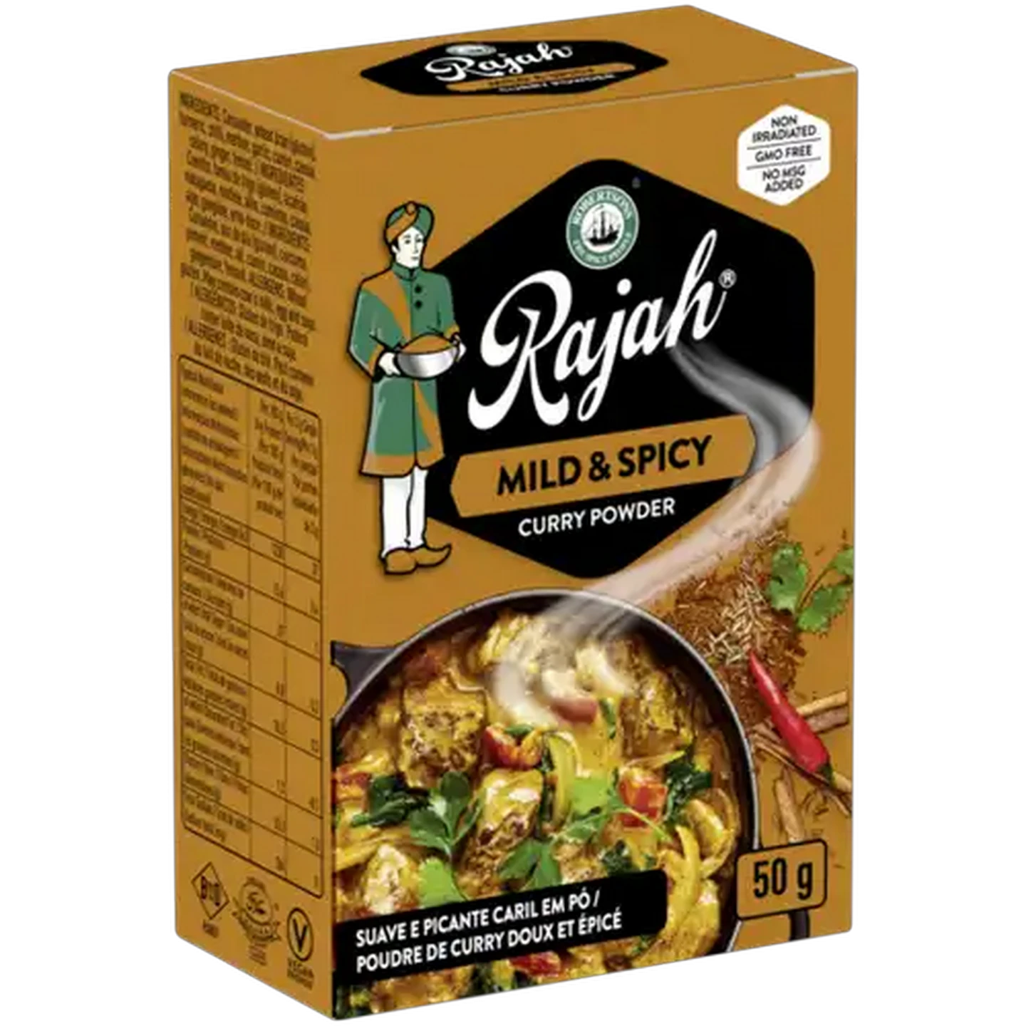 Image of Rajah Mild & Spicy Curry Powder Box 50g