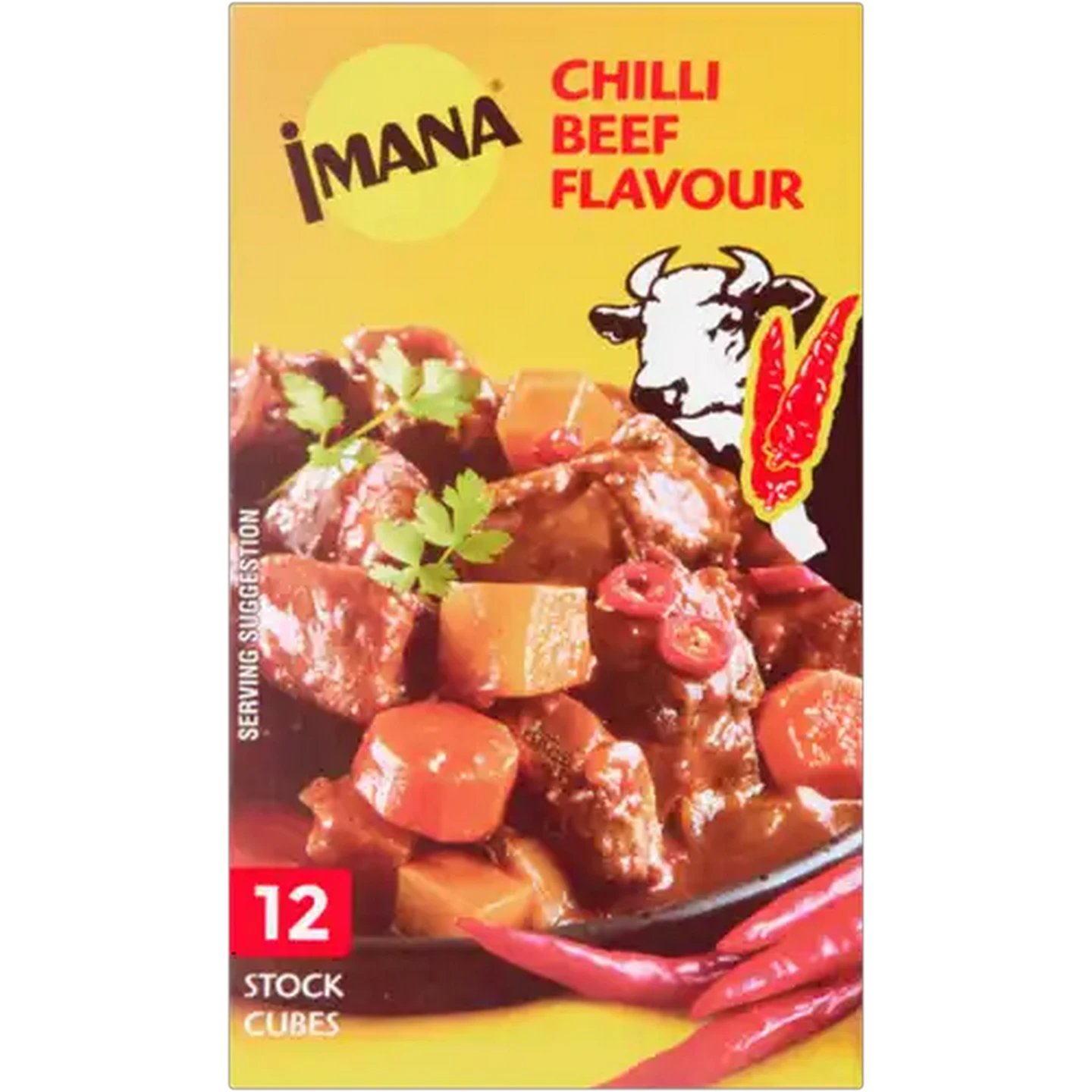 Image of Imana Chilli Beef Flavour Stock Cubes 12 Pack