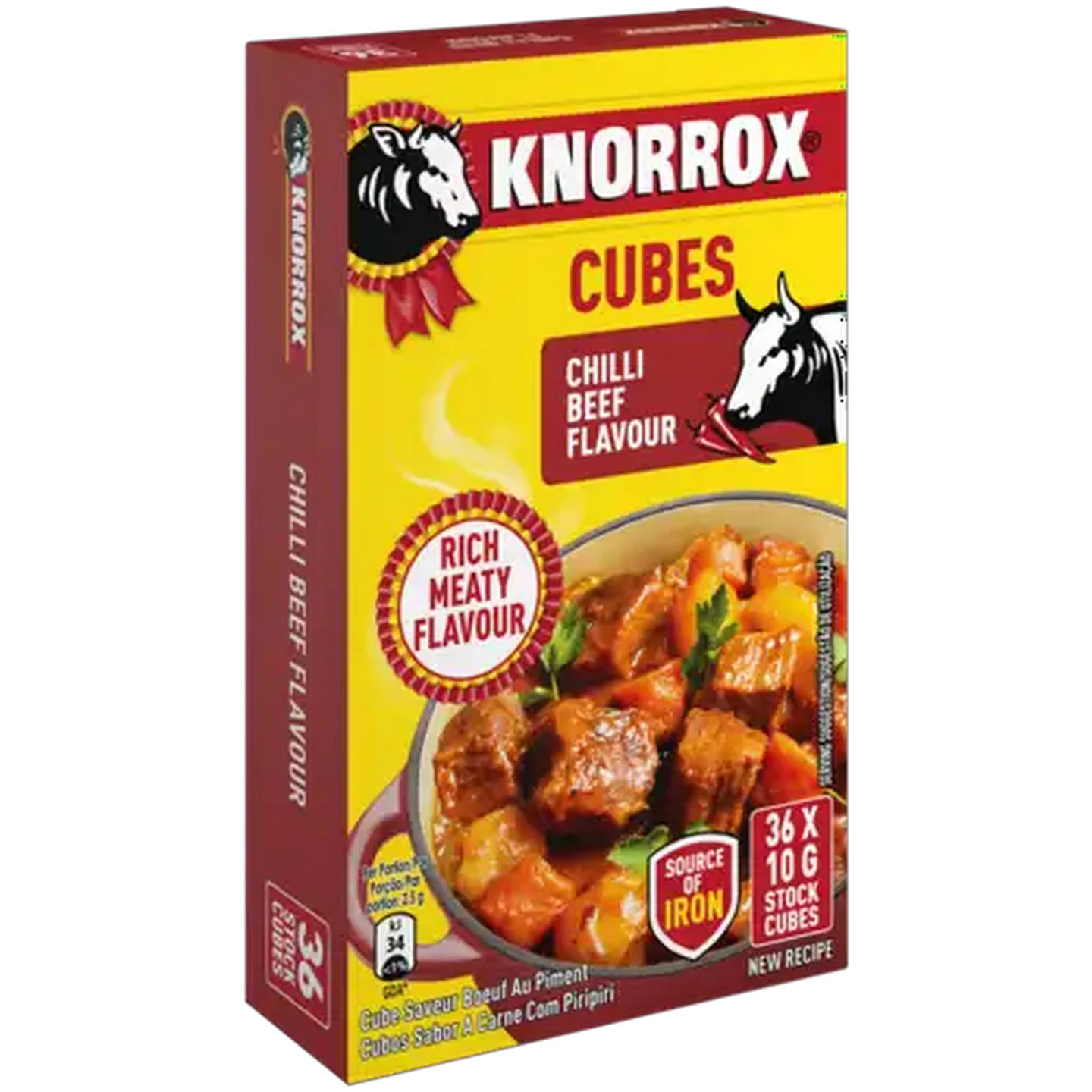 Image of Knorrox Chilli Beef Flavoured Stock Cubes 36 x 10g