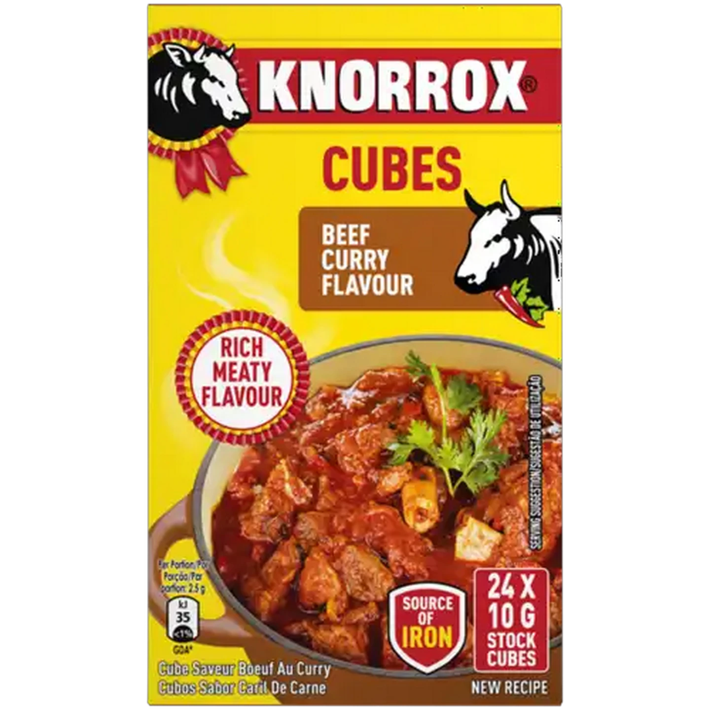 Image of Knorrox Beef Curry Flavoured Stock Cubes 24 x 10g
