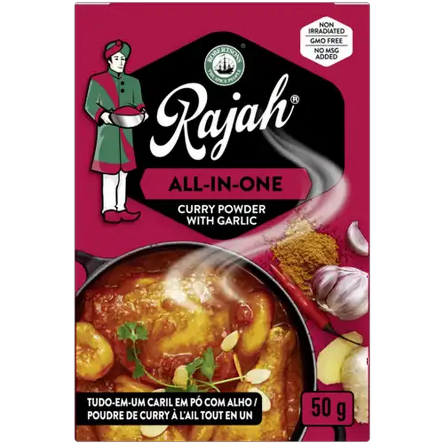 Image of Rajah All-In-One Curry Powder With Garlic 50g