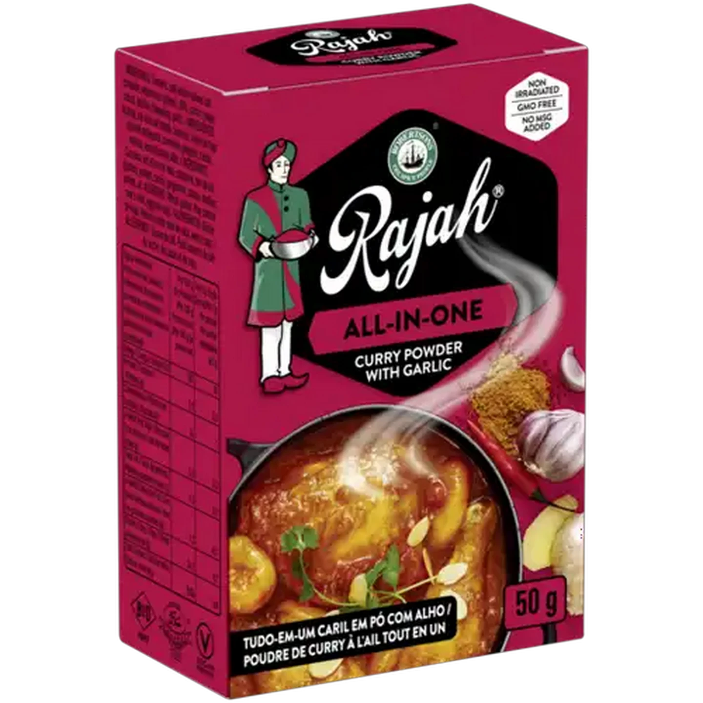 Image of Rajah All-In-One Curry Powder With Garlic 50g