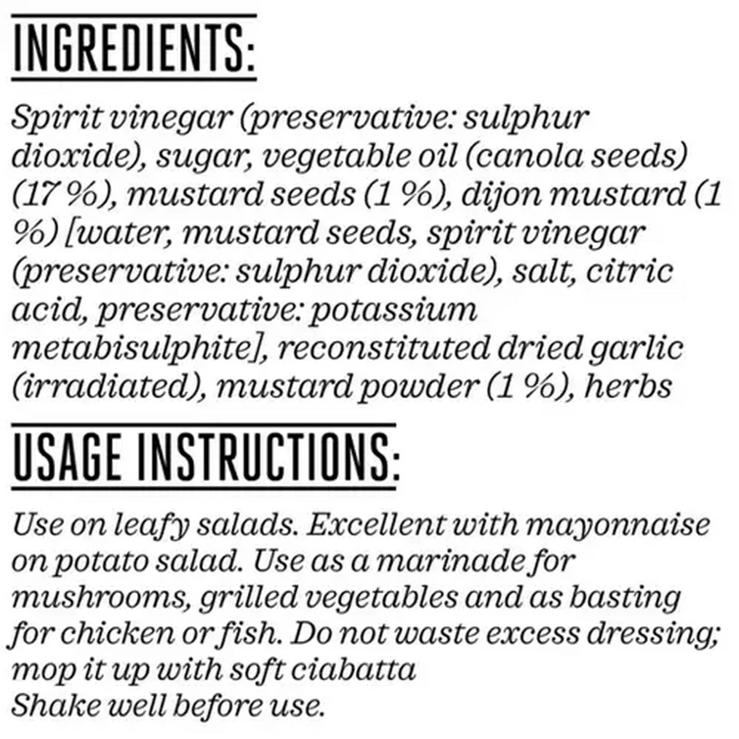 Image of Forage And Feast Mustard Vinaigrette 250ml