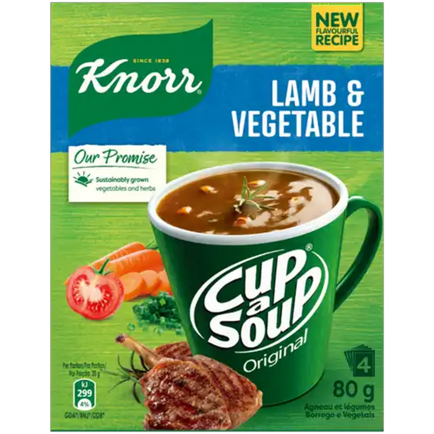 Image of Knorr Cup-a-Soup Lamb And Vegetable Instant Soup 4 x 20g