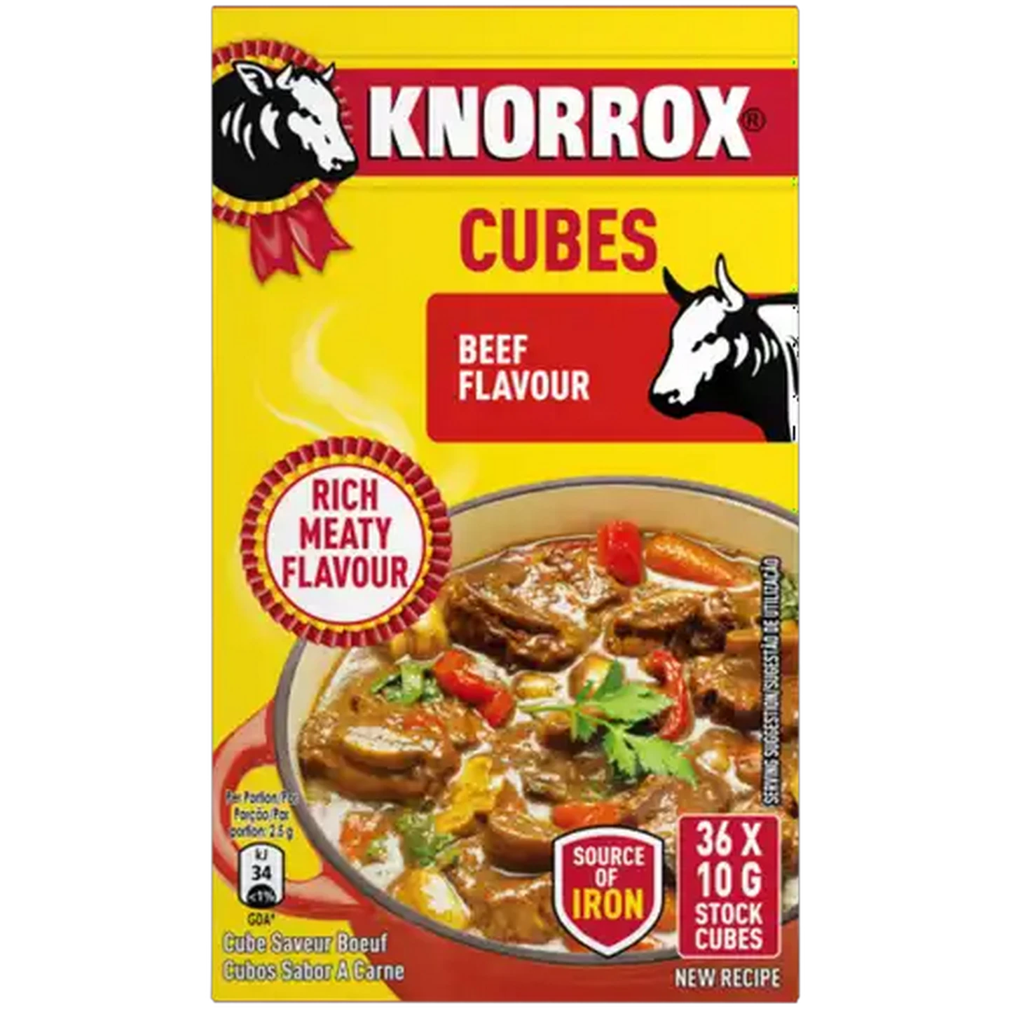 Image of Knorrox Beef Flavoured Stock Cubes 36 x 10g
