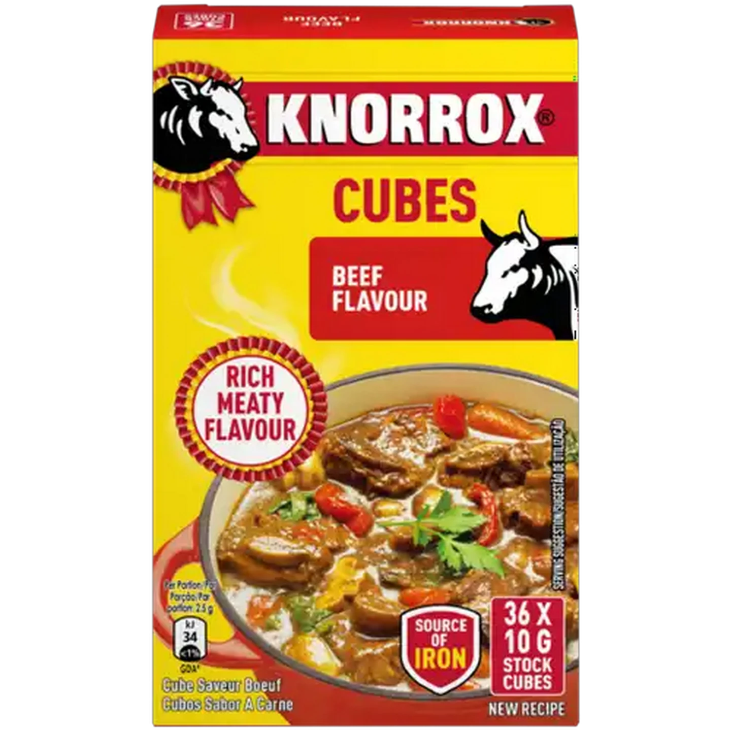 Image of Knorrox Beef Flavoured Stock Cubes 36 x 10g