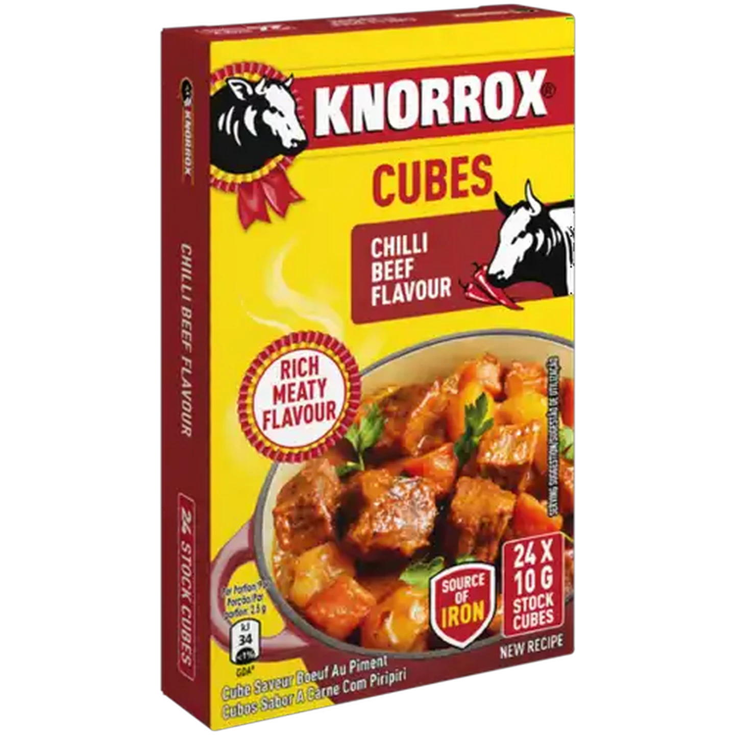 Image of Knorrox Chilli Beef Flavoured Stock Cubes 24 x 10g
