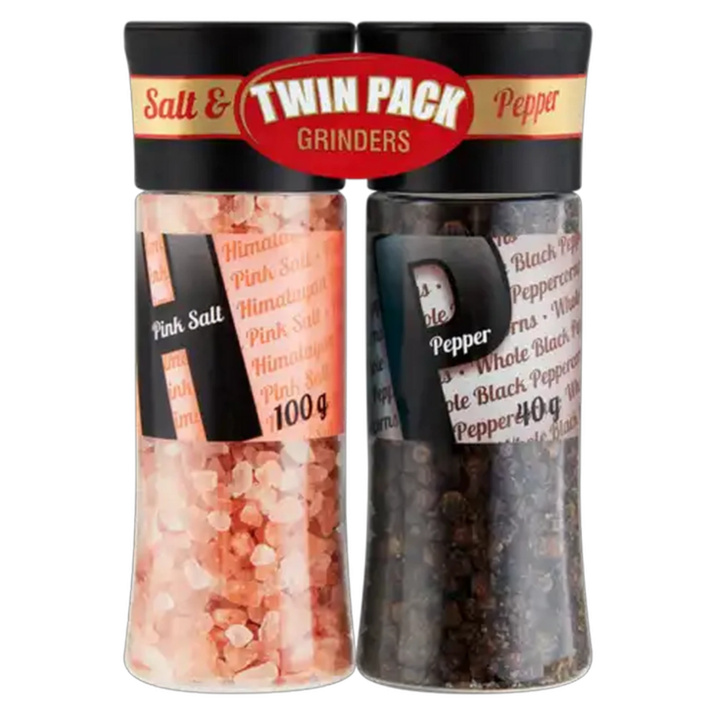 Image of I Love Spice Himalayan Salt & Pepper Grinder Combo 140g