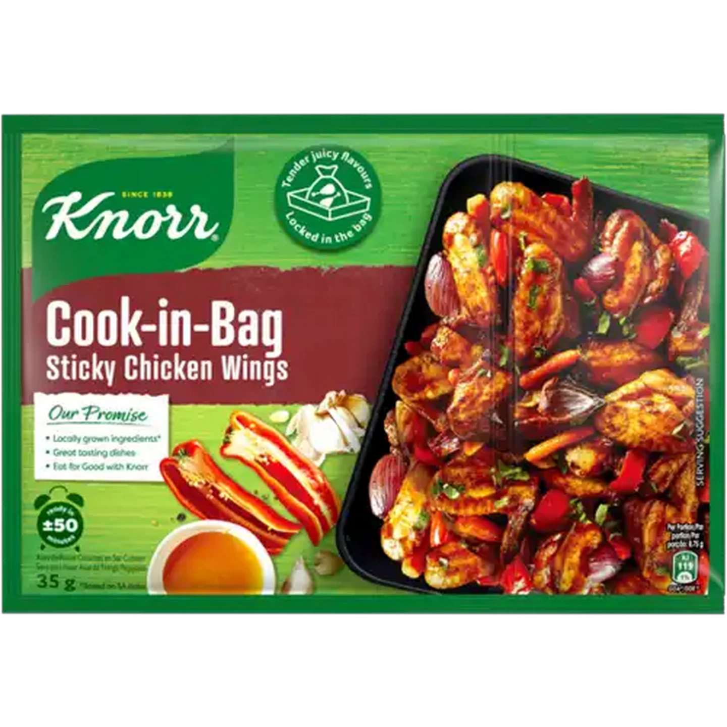 Image of Knorr Sticky Chicken Wings Cook-in-Bag 35g
