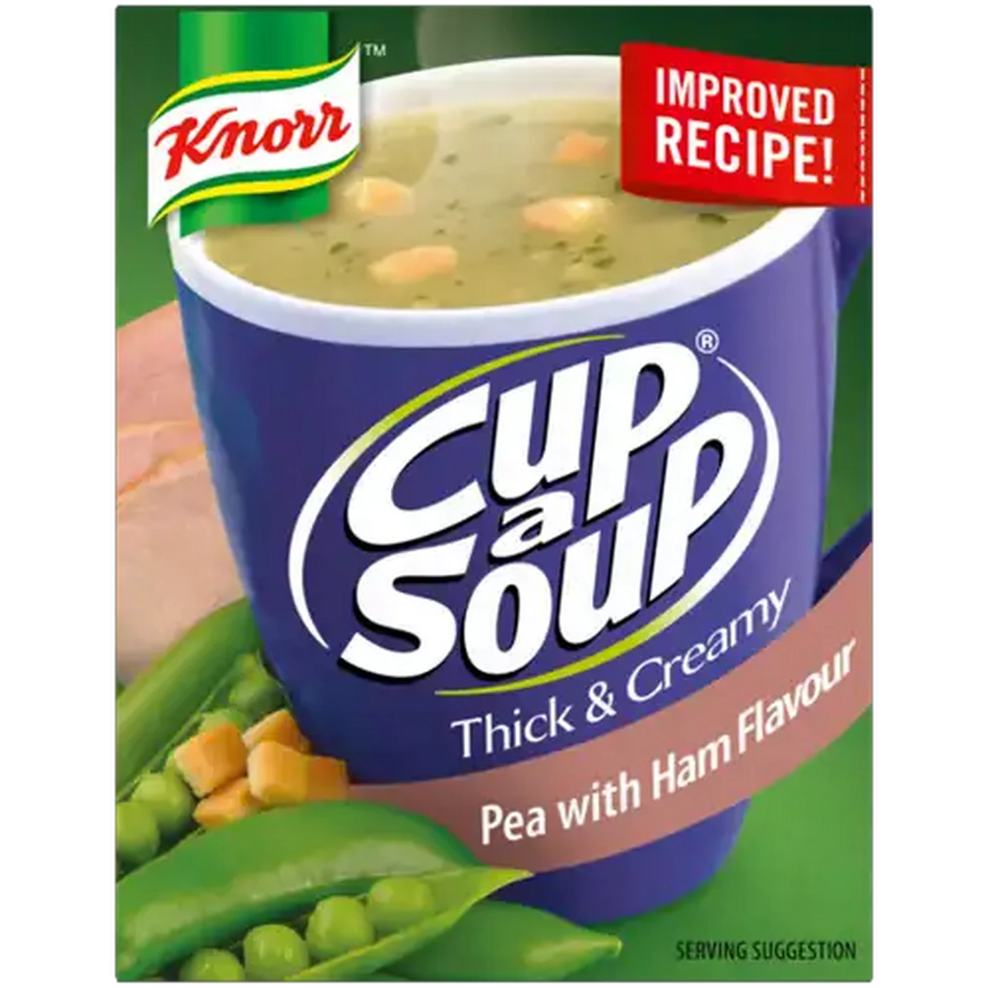 Image of Knorr Cup-a-Soup Thick & Creamy Pea With Ham Instant Soup 3 x 31g