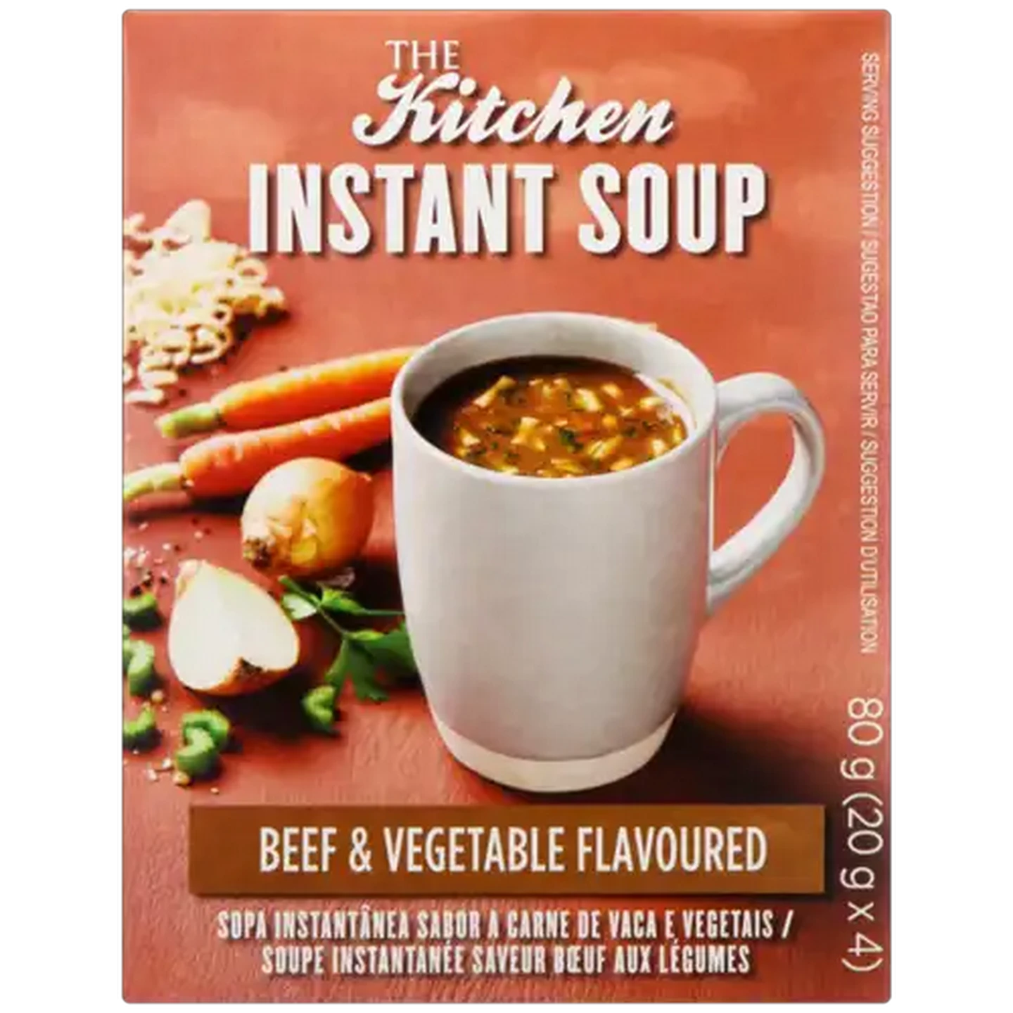 Image of The Kitchen Beef & Vegetable Flavoured Instant Soup 3 Pack 80g