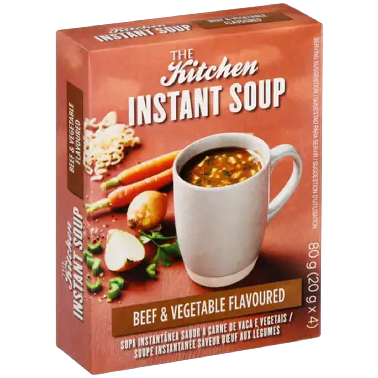Image of The Kitchen Beef & Vegetable Flavoured Instant Soup 3 Pack 80g