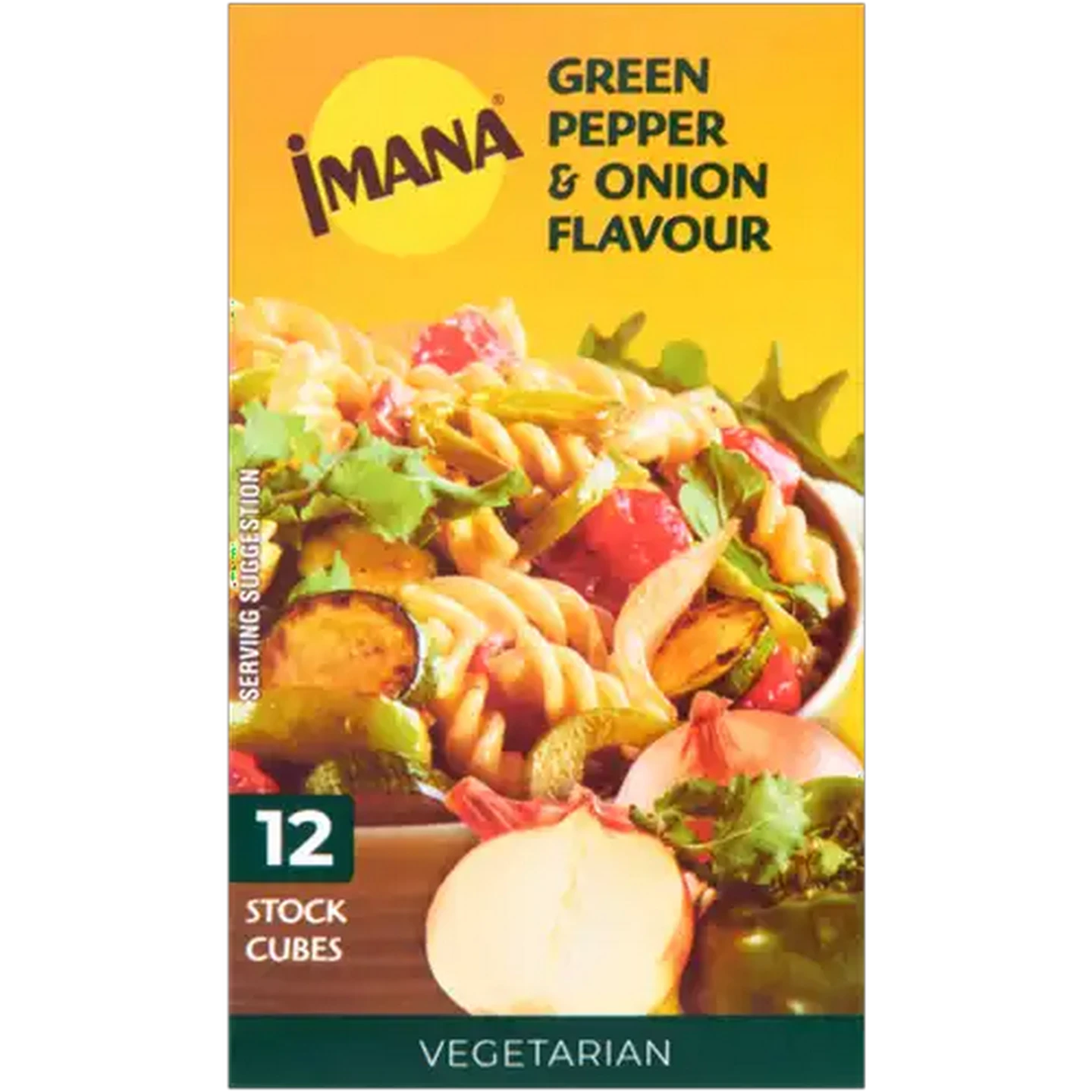 Image of Imana Super Stock Green Pepper & Onion Flavoured Cubes 12 Pack