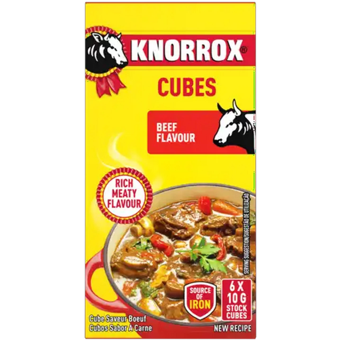 Image of Knorrox Beef Flavoured Stock Cubes 6 x 10g