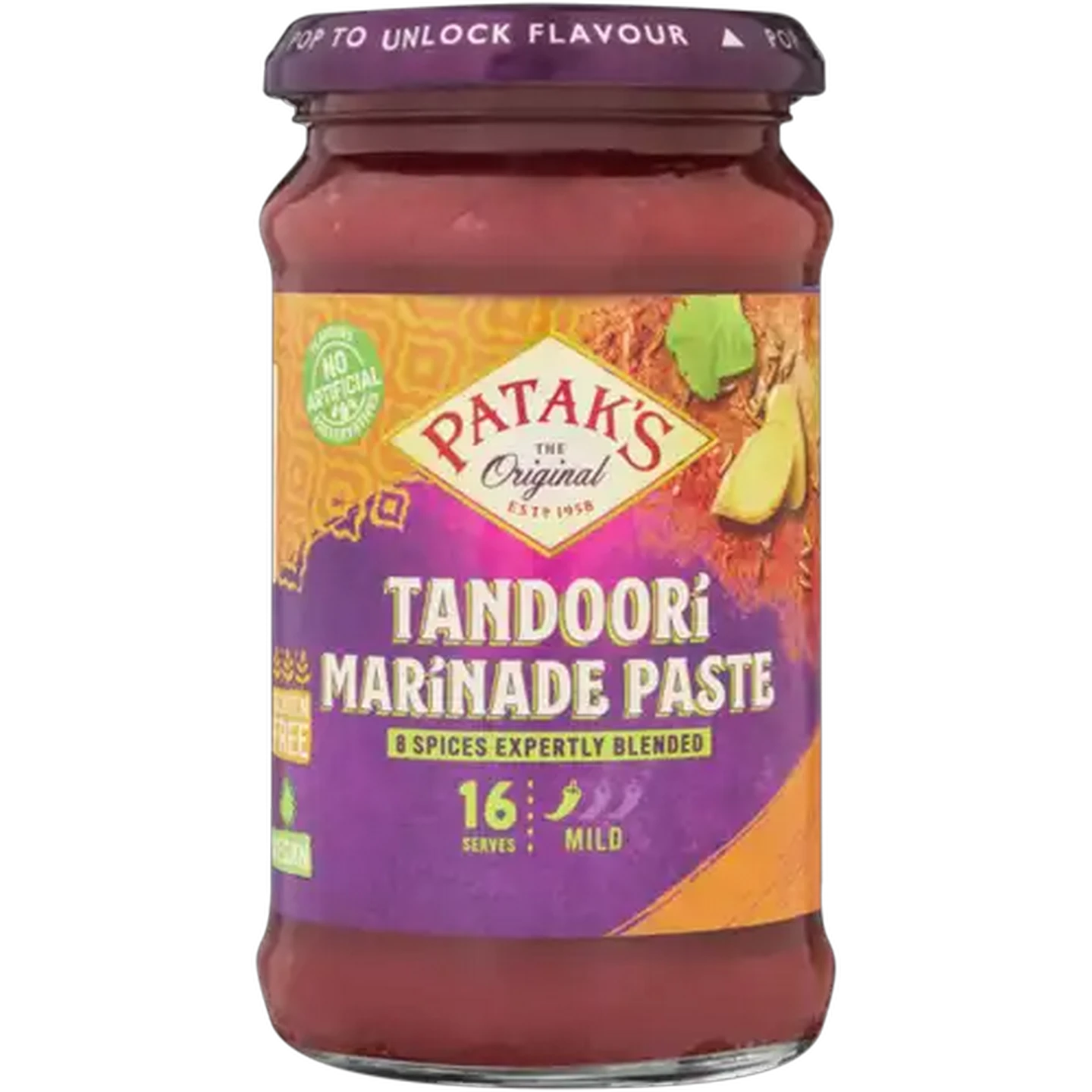 Image of Patak's Mild Tandoori Spice Marinade 312g