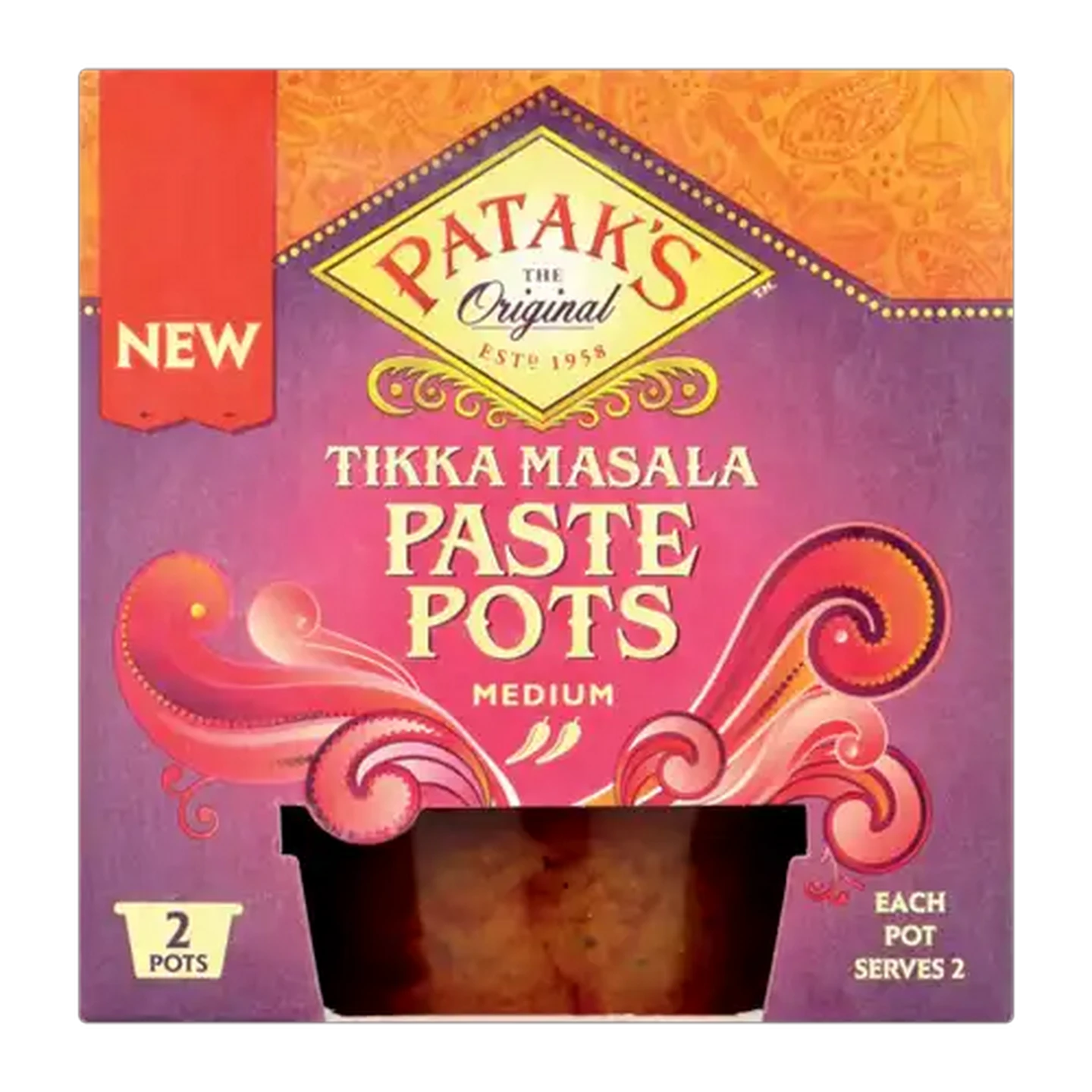 Image of Patak's Medium Tikka Masala Paste Pots 2 x 70g