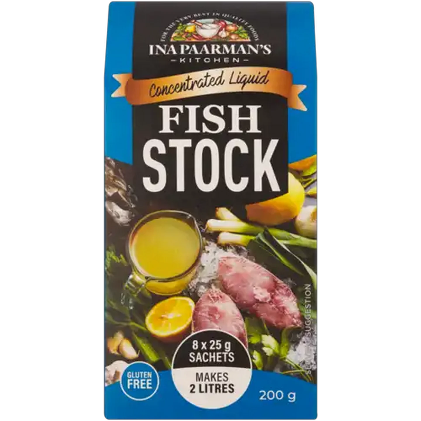 Image of Ina Paarman's Kitchen Concentrated Liquid Fish Stock 8 x 25g