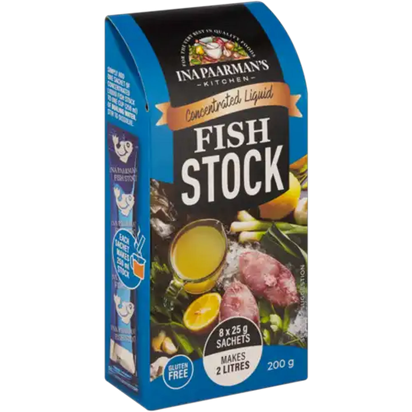 Image of Ina Paarman's Kitchen Concentrated Liquid Fish Stock 8 x 25g