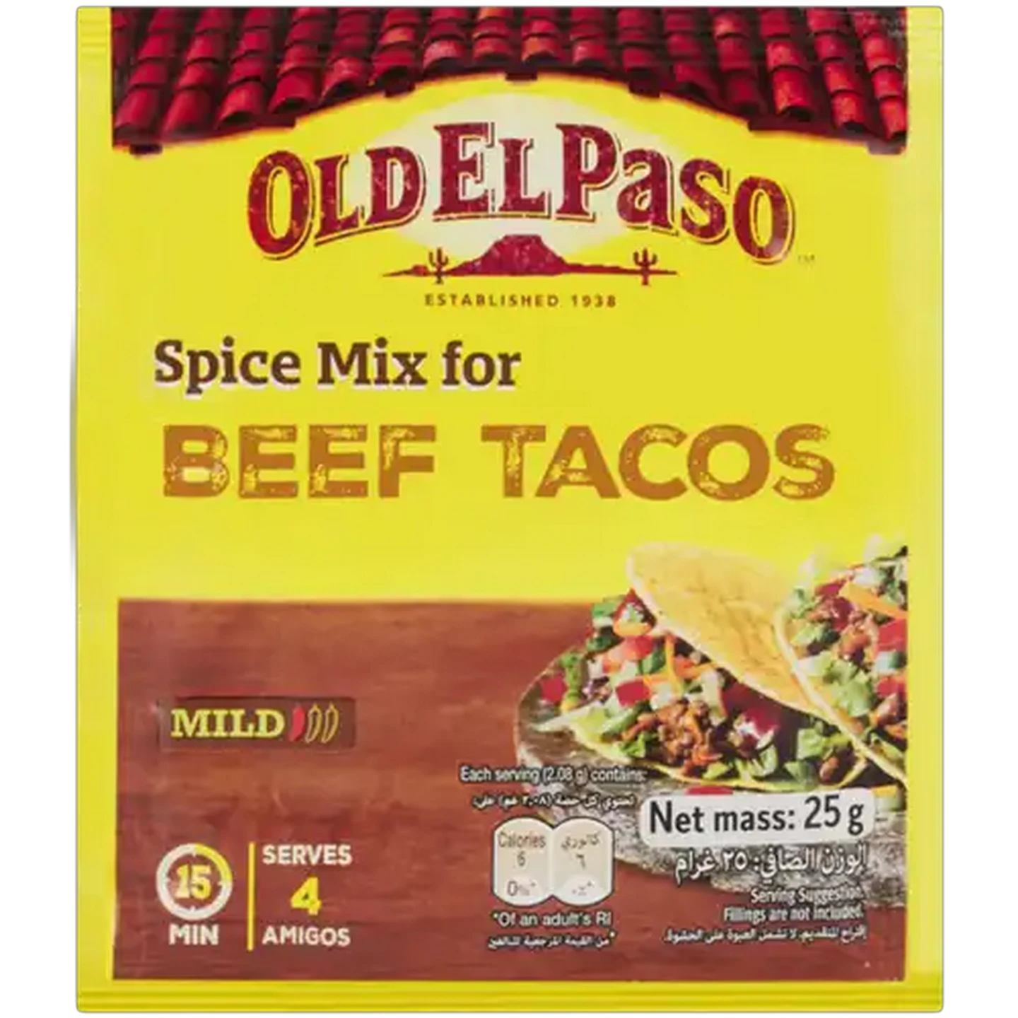 Image of Old El Paso Mild Spice Mix for Beef Tacos 25g