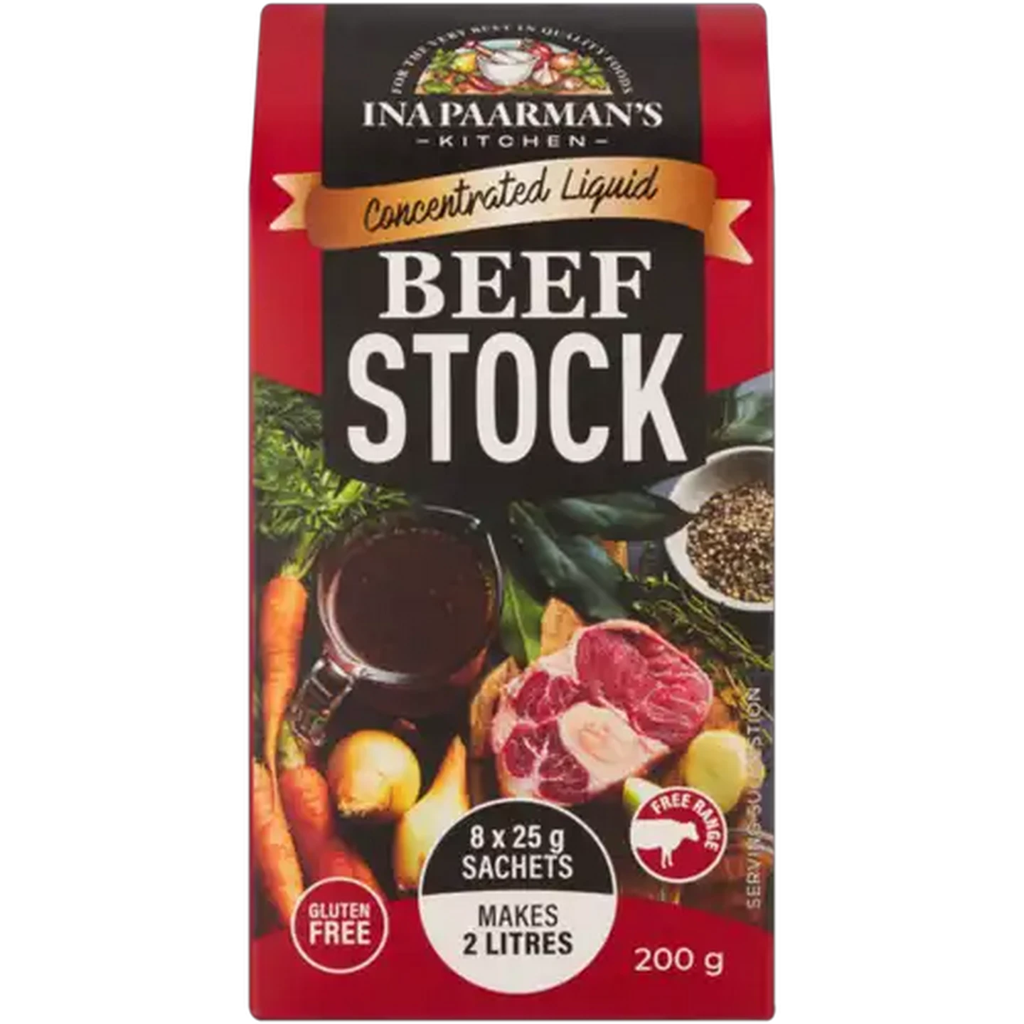 Image of Ina Paarman's Kitchen Concentrated Liquid Beef Stock 8 x 25g