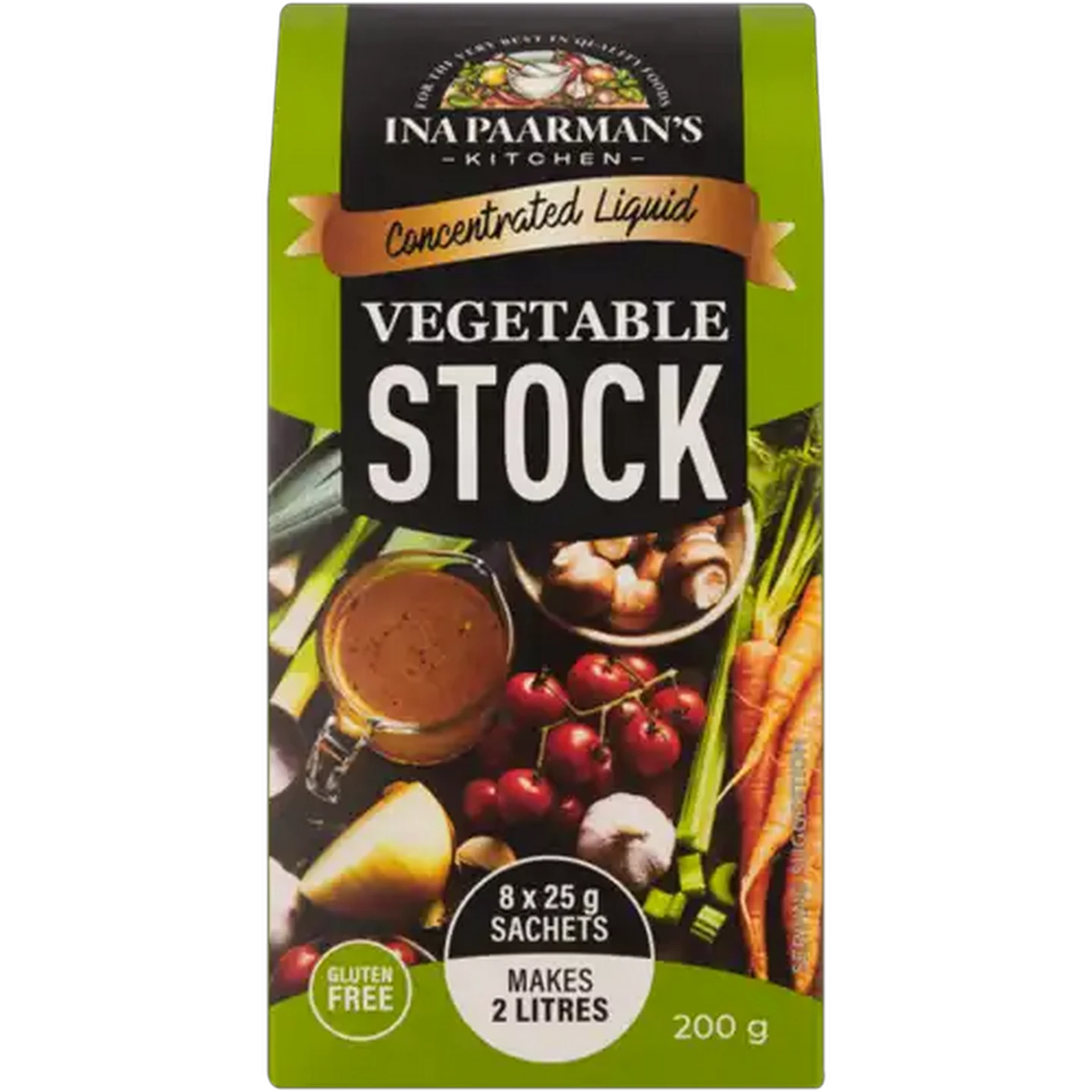 Image of Ina Paarman's Kitchen Concentrated Liquid Vegetable Stock 8 x 25g