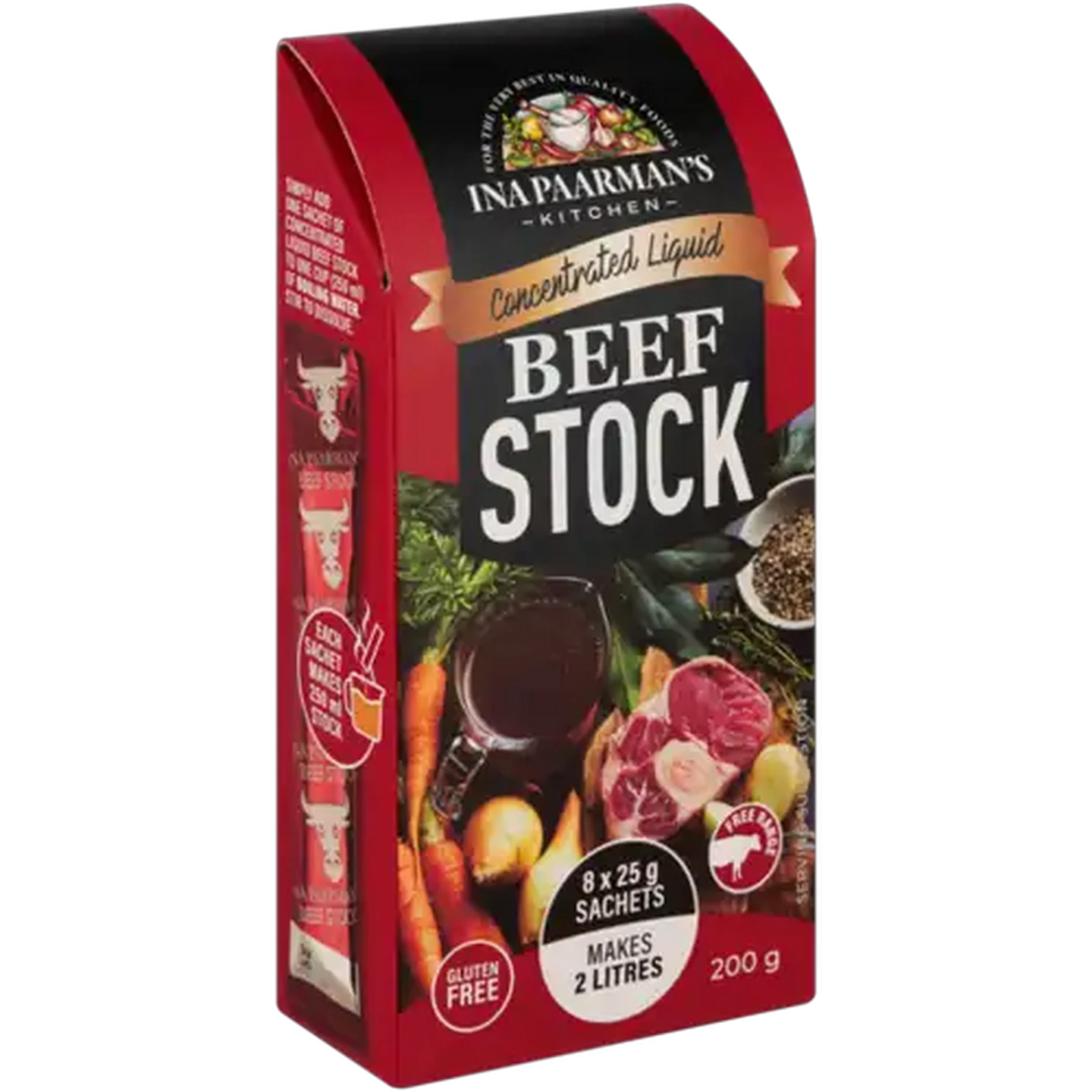 Image of Ina Paarman's Kitchen Concentrated Liquid Beef Stock 8 x 25g